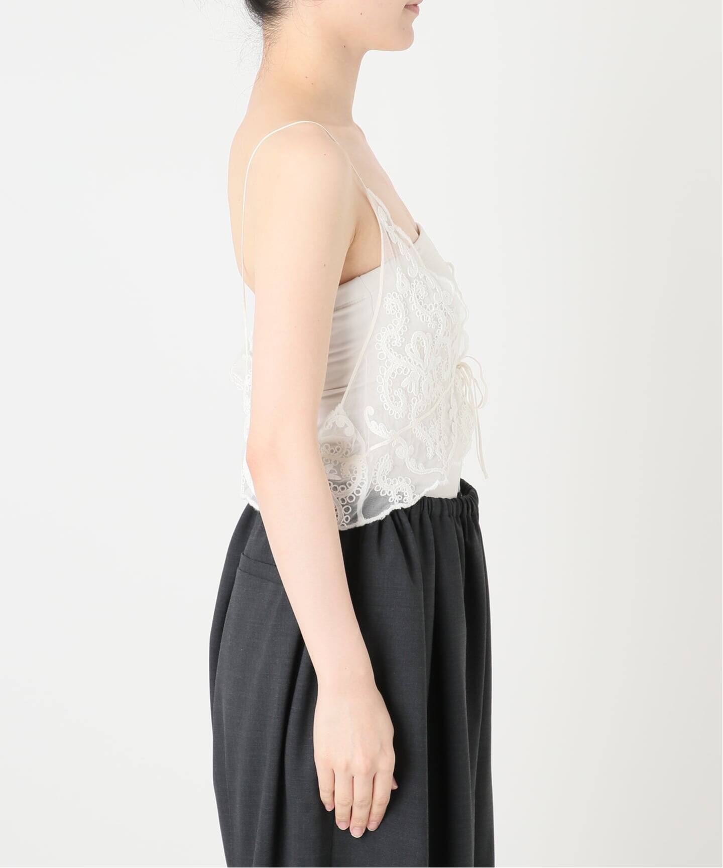 IENA LA BOUCLE メッシュエブロイダリービスチェ（キャミソール