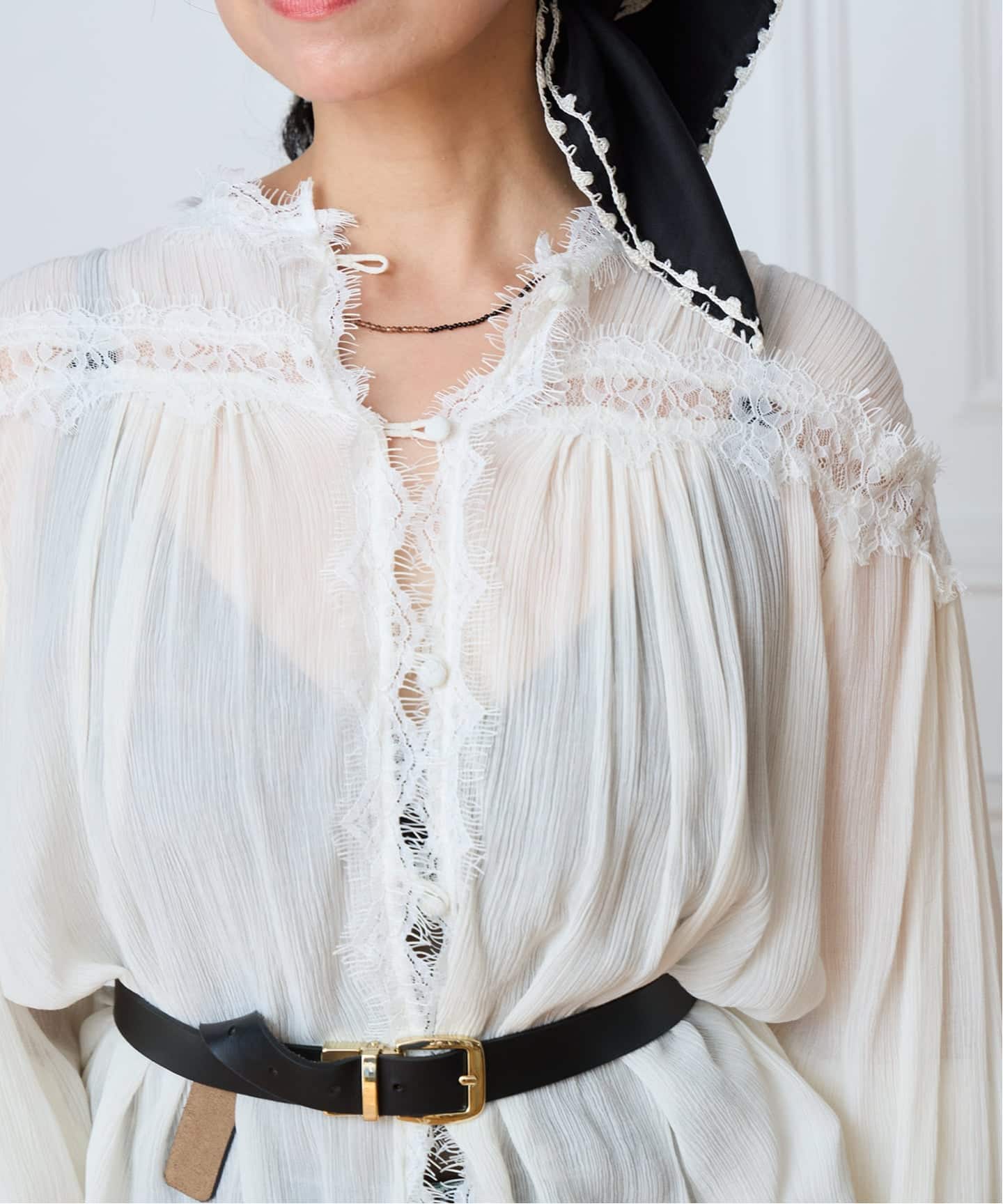 IENA イエナ LA BOUCLE レースブラウス IENA LA BOUCLE 楊柳レースブラウス（シャツ／ブラウス）｜IENA