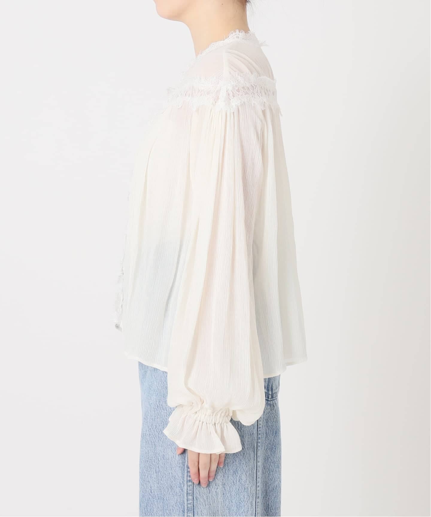IENA LA BOUCLE 楊柳レースブラウス（シャツ／ブラウス）｜IENA