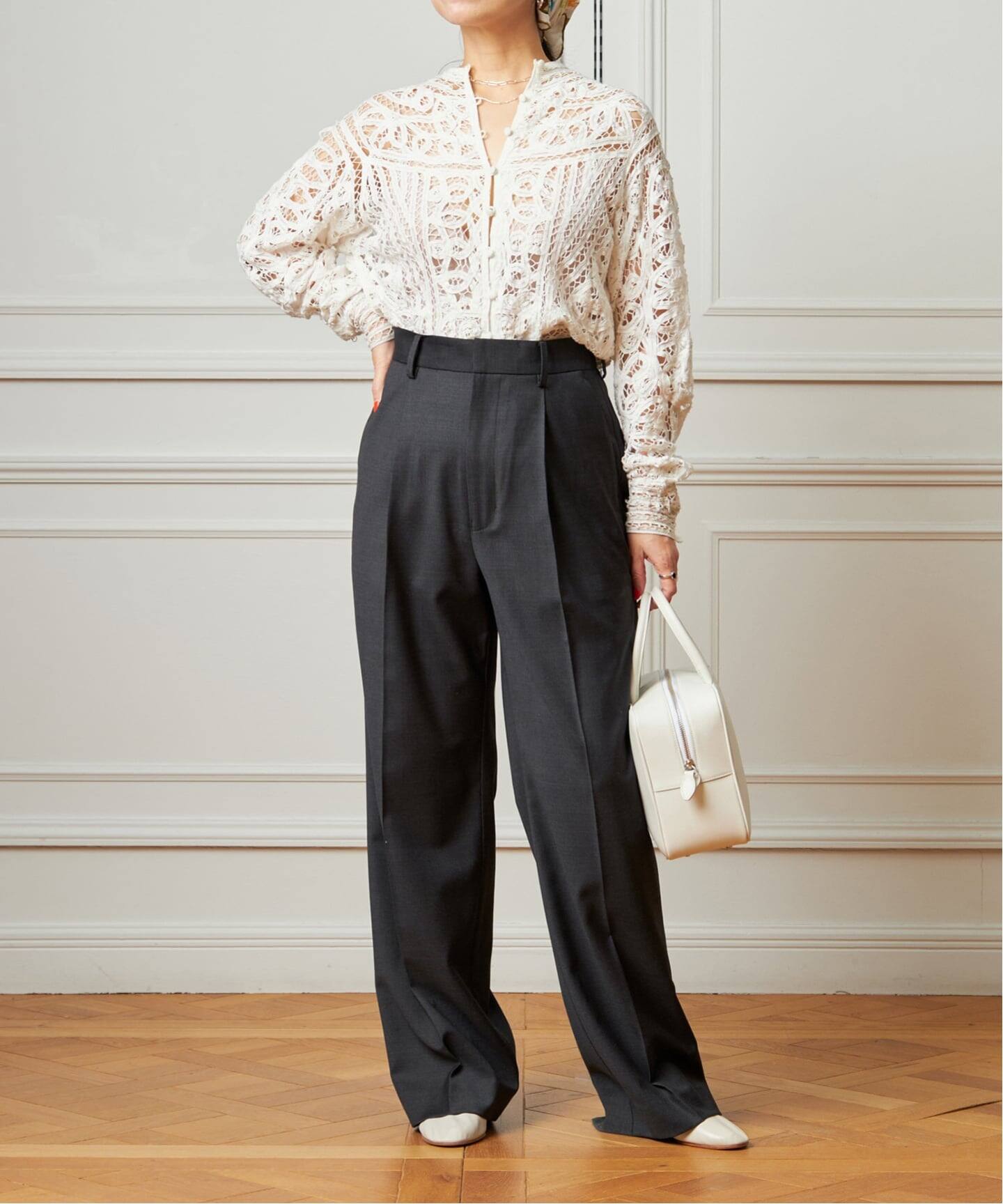 追加予約》IENA LA BOUCLE バテンレースブラウス（シャツ／ブラウス