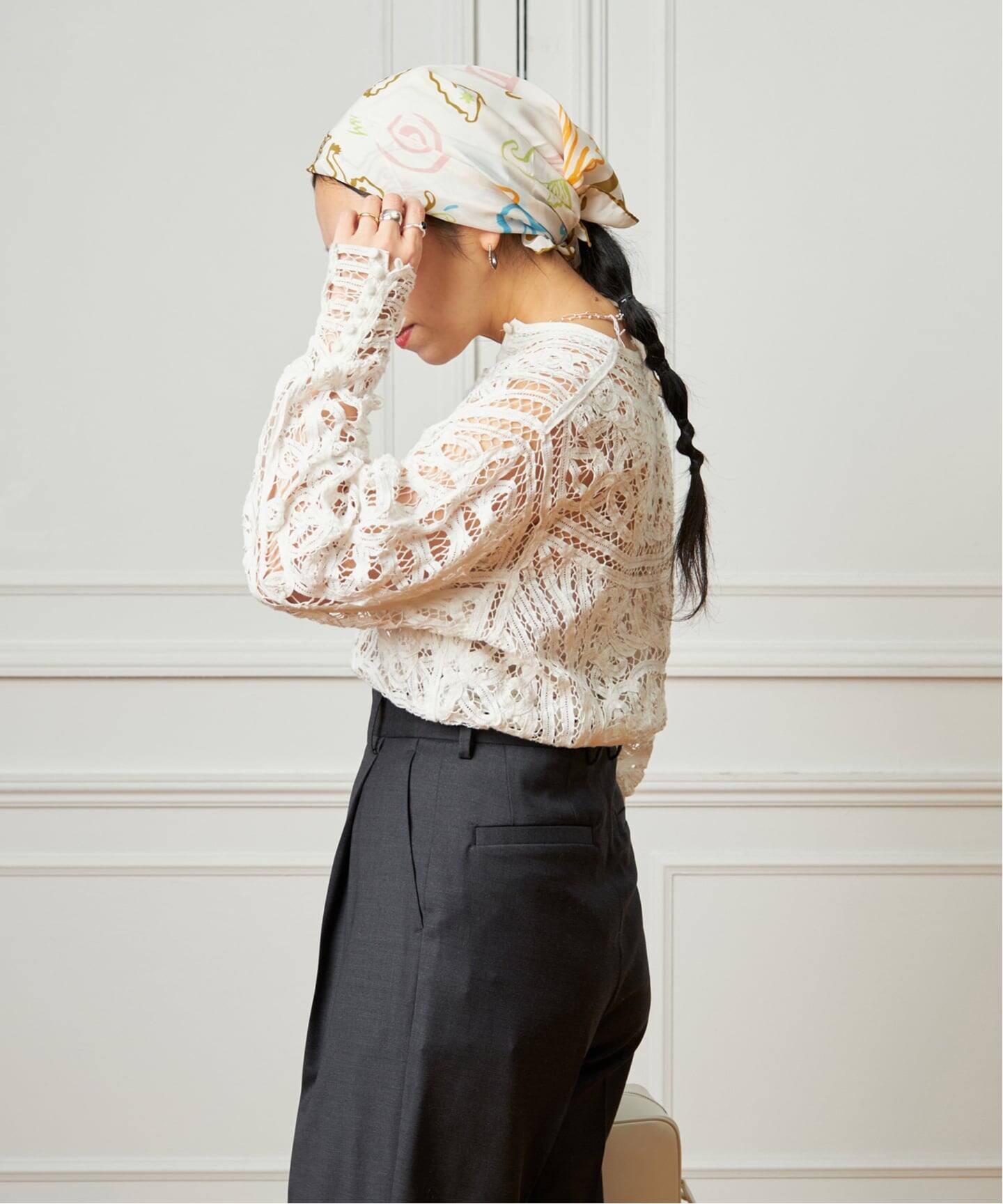 追加予約》IENA LA BOUCLE バテンレースブラウス（シャツ／ブラウス