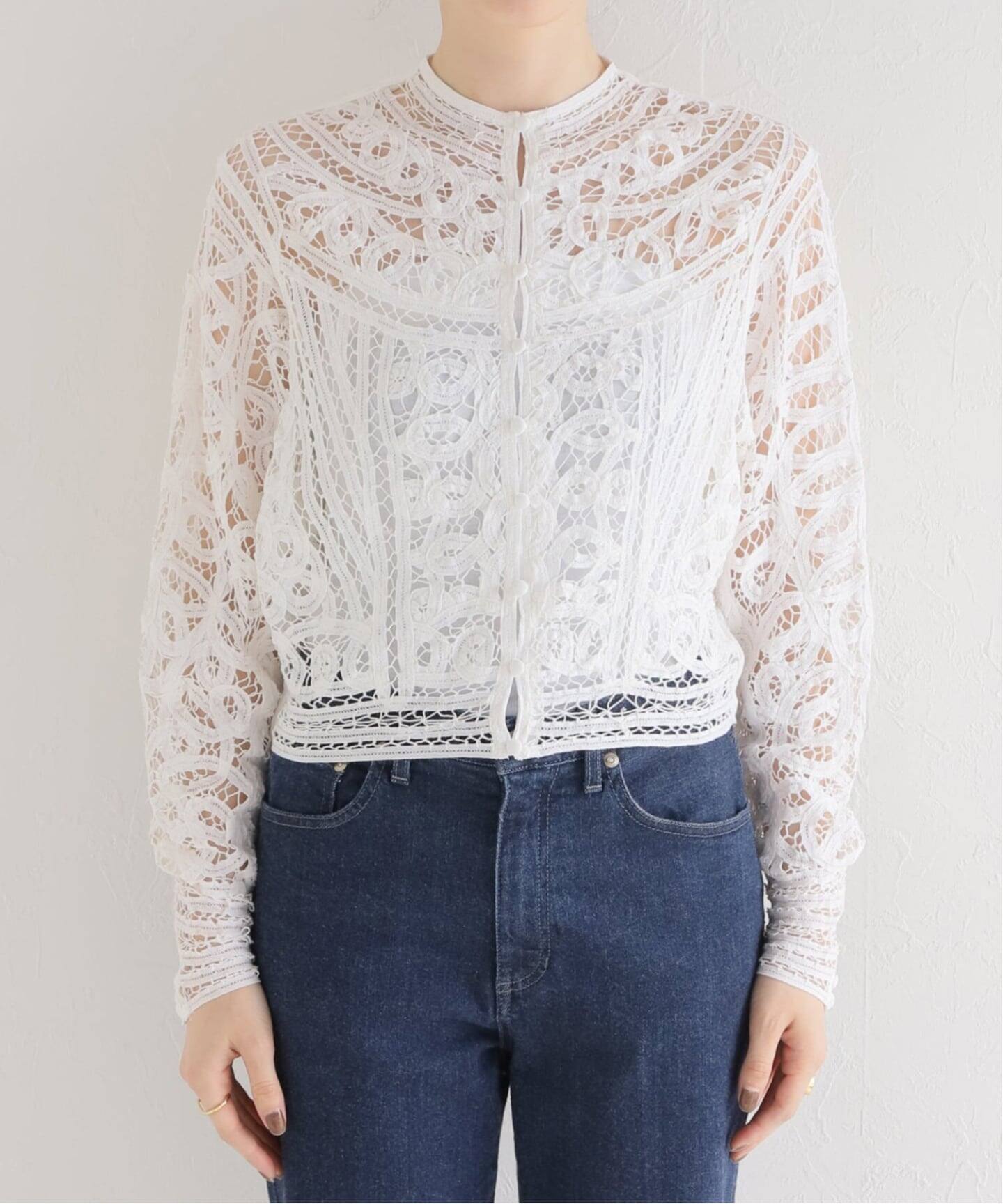 追加予約》IENA LA BOUCLE バテンレースブラウス（シャツ／ブラウス