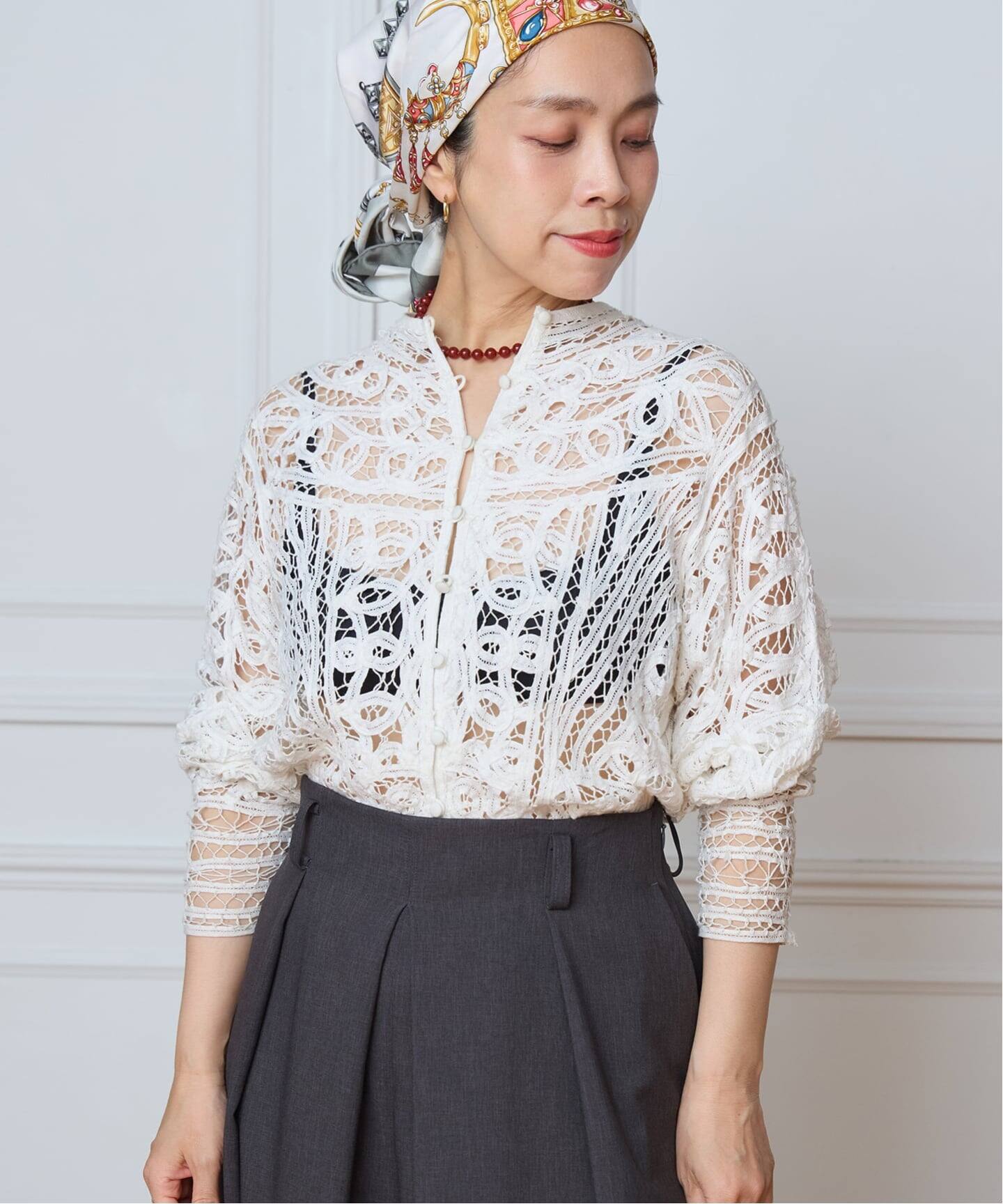 IENA LA BOUCLE バテンレースブラウス（シャツ／ブラウス）｜IENA