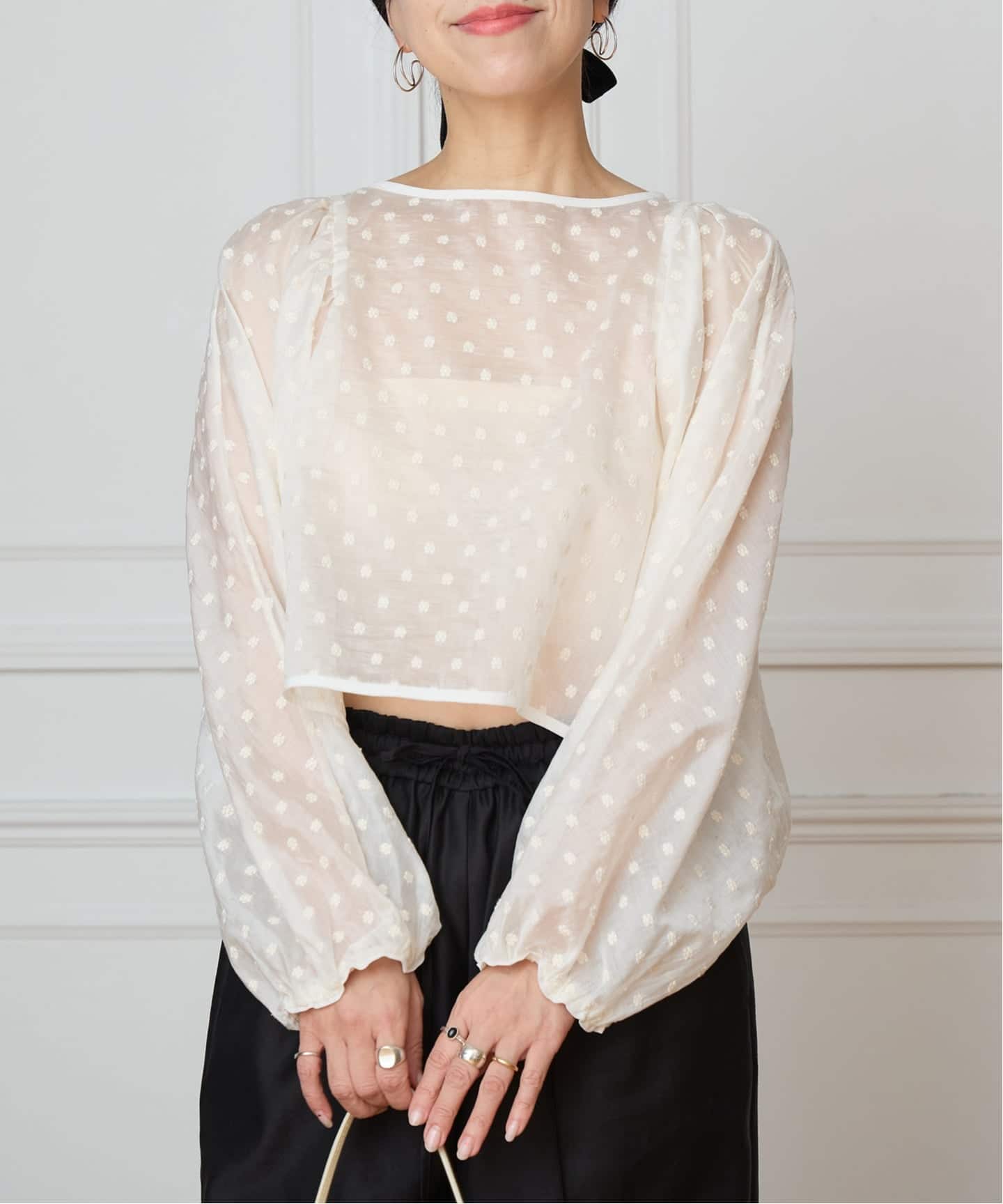IENA LA BOUCLE Flower ドットブラウス（シャツ／ブラウス）｜IENA