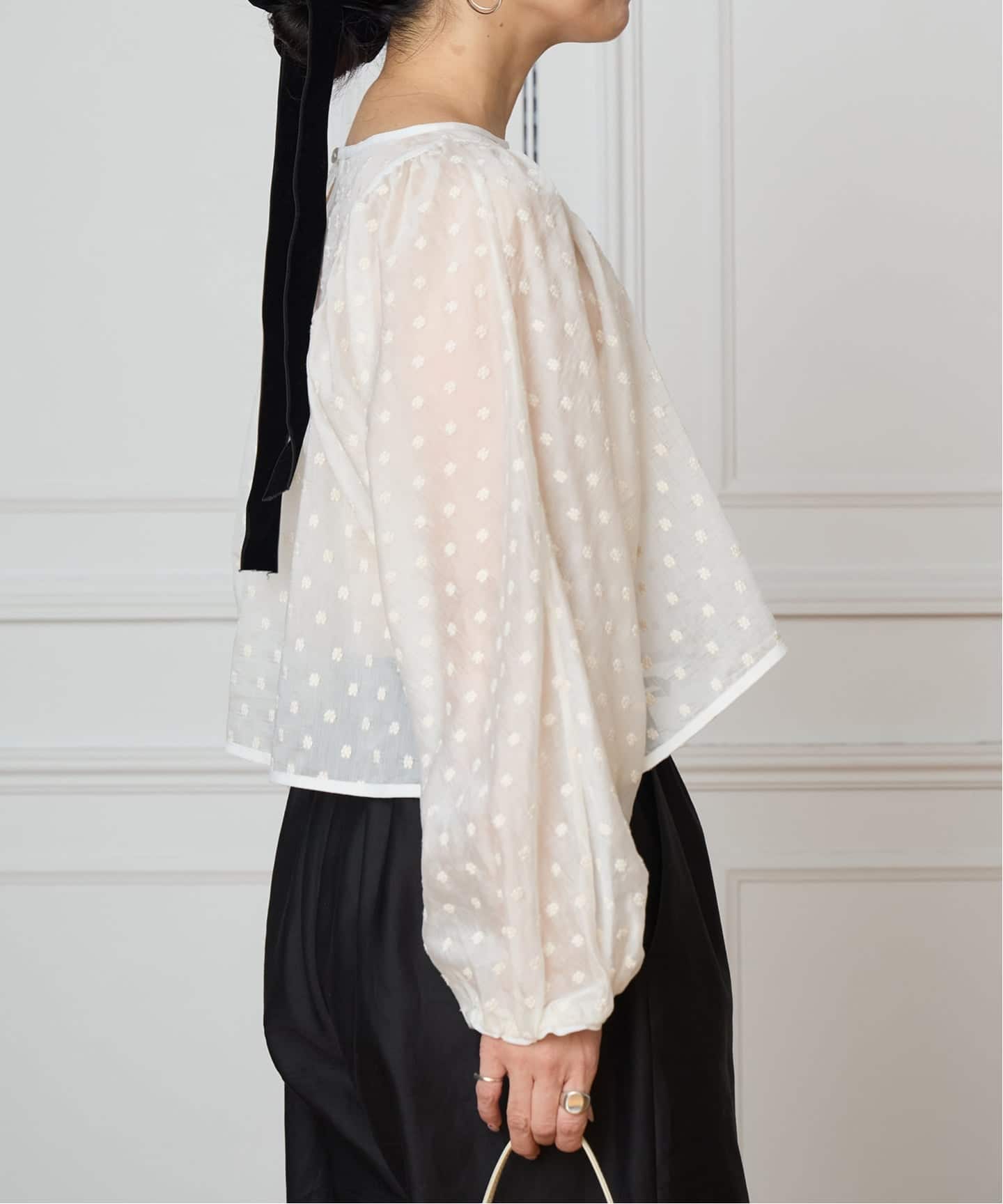 IENA LA BOUCLE Flower ドットブラウス（シャツ／ブラウス）｜IENA
