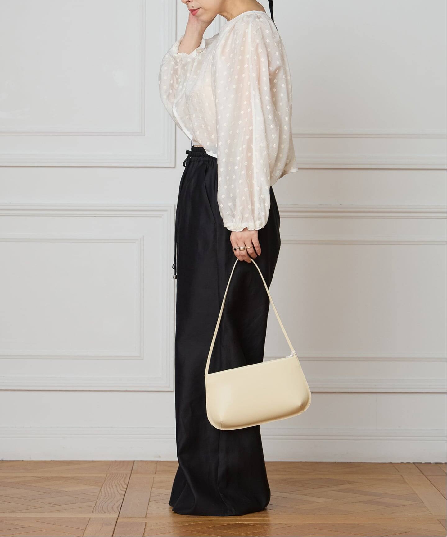 【セール！】IENA LA  BOUCLE ブライト サッカー　ドット柄ブラウス IENA LA BOUCLE Flower ドットブラウス（シャツ／ブラウス）｜IENA