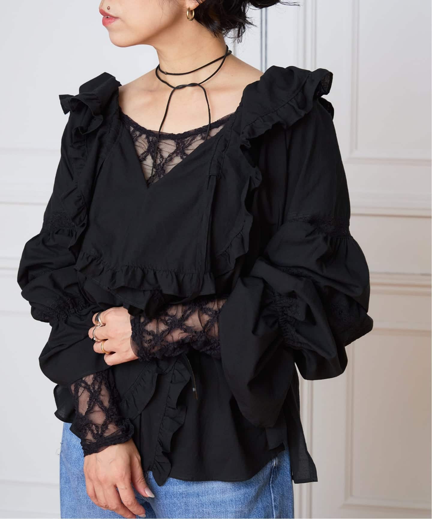 VIOLETTE ROOM バイオレットルーム EMBROIDERY TOPS VR263113（シャツ