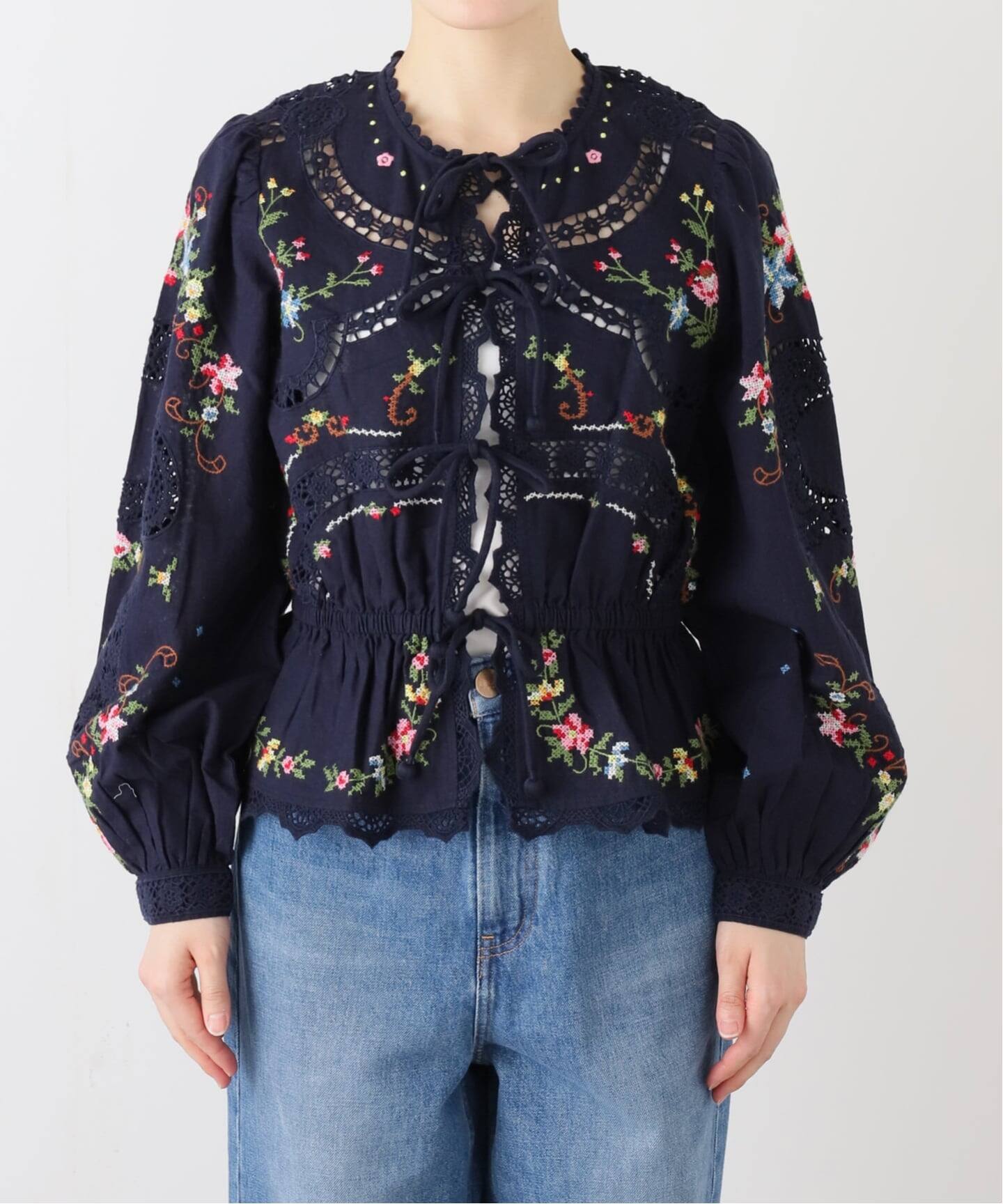 新品！SEA rie ネイビー　リブ　トップス　プラージュ   　イエナ SEA - 新品！SEA rie ネイビー リブ トップス プラージュ イエナ の