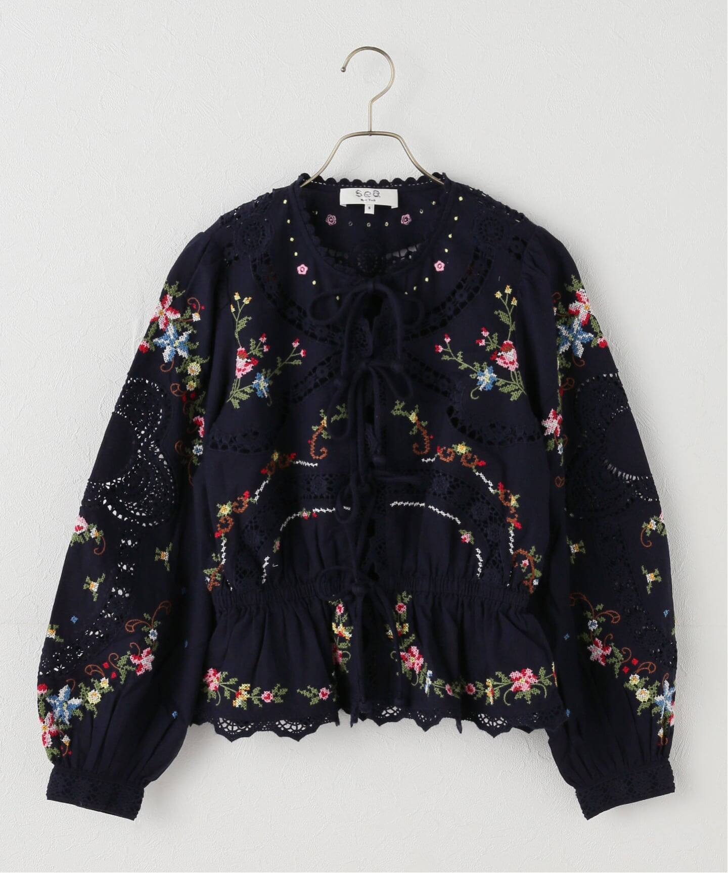 SEA NEW YORK/シー ニューヨーク EMBROIDERY TOP RS26-133（シャツ 