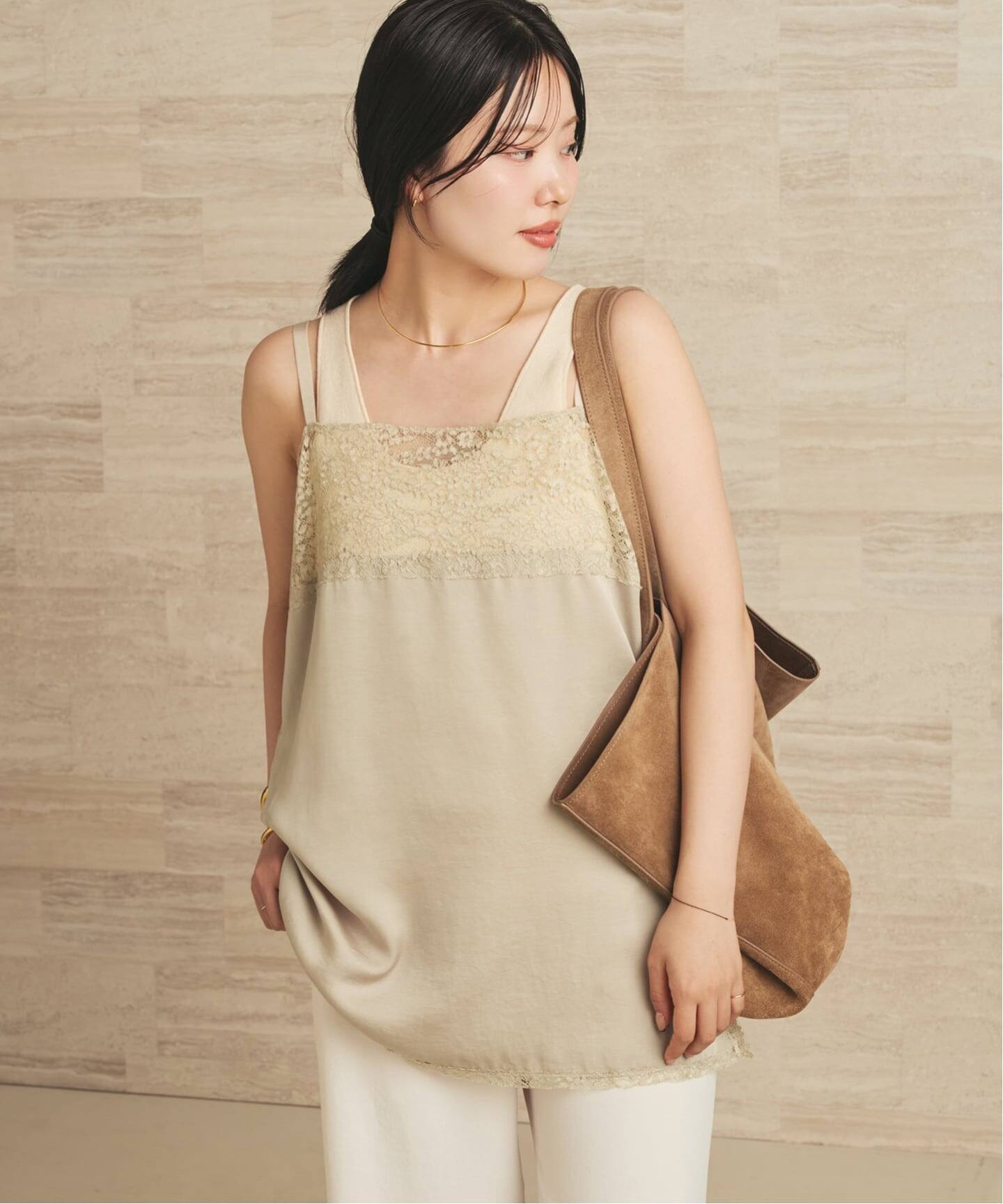 Linen mix lace キャミソール（キャミソール）｜Plage（プラージュ）の