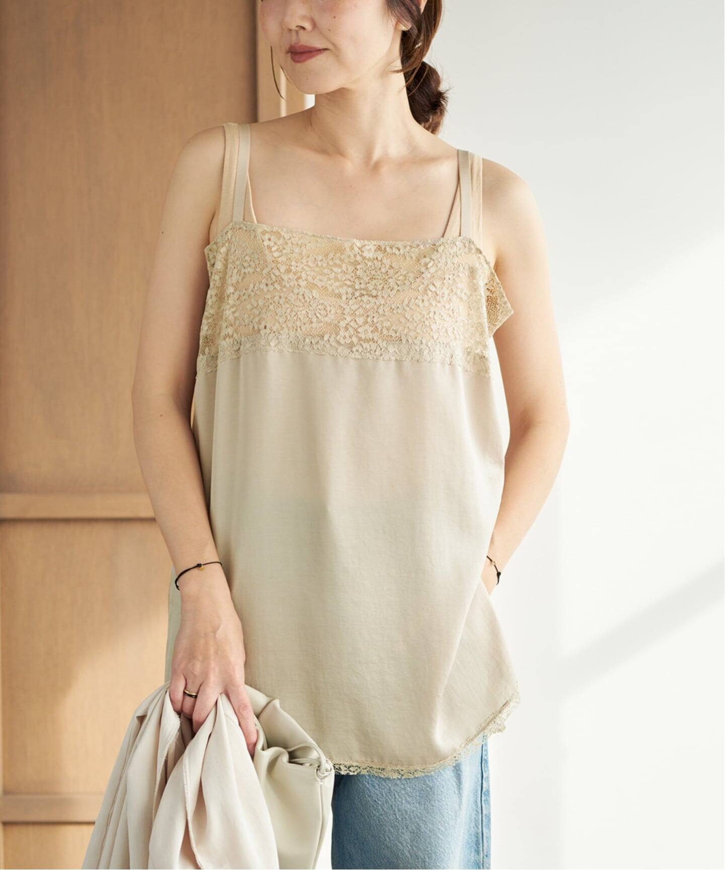 Linen mix lace キャミソール（キャミソール）｜Plage（プラージュ）の