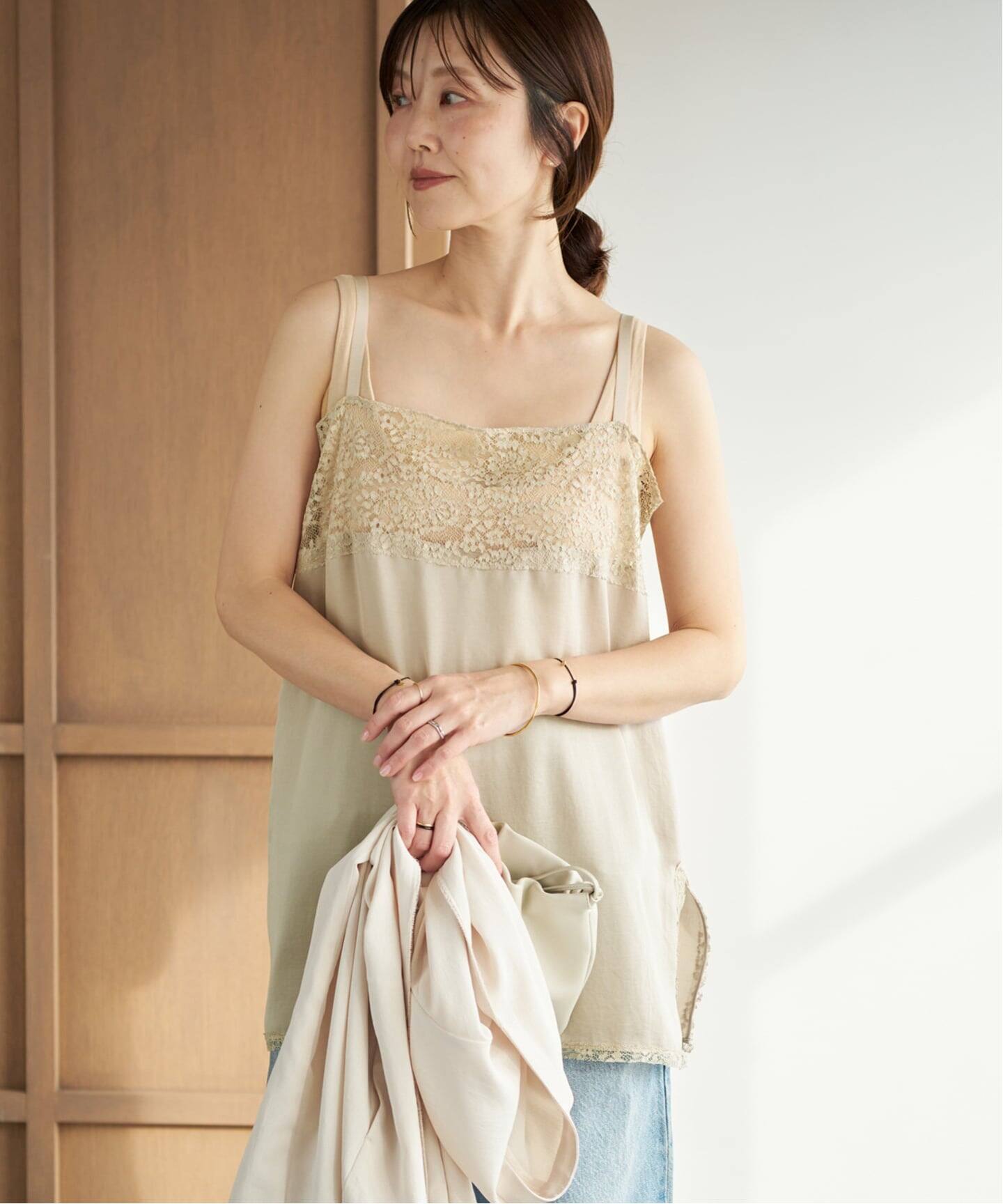 Linen mix lace キャミソール（キャミソール）｜Plage（プラージュ）の