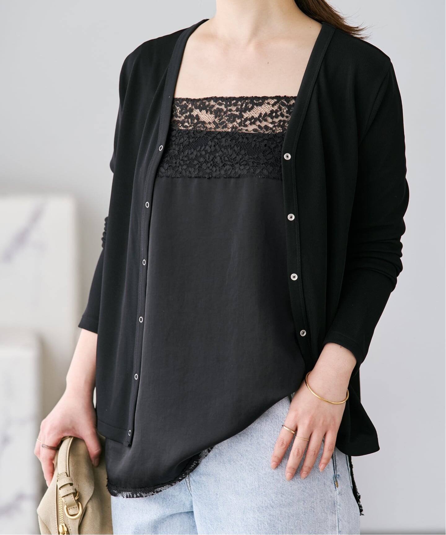 追加》Linen mix lace キャミソール 2（キャミソール）｜Plage 