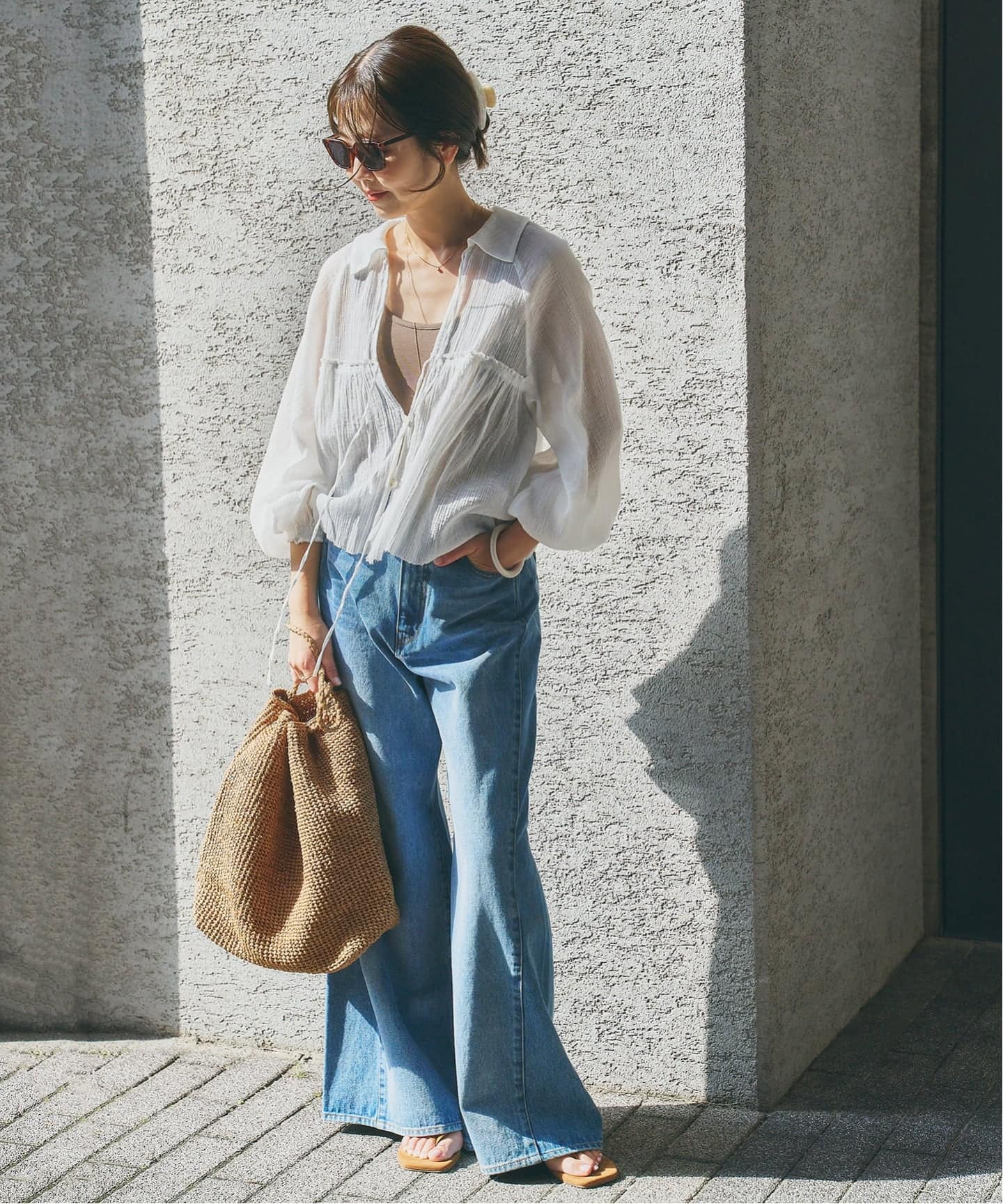 plage Crepe BOHO ブラウス ホワイト Crepe BOHO ブラウス（シャツ／ブラウス）｜Plage（プラージュ）の通販