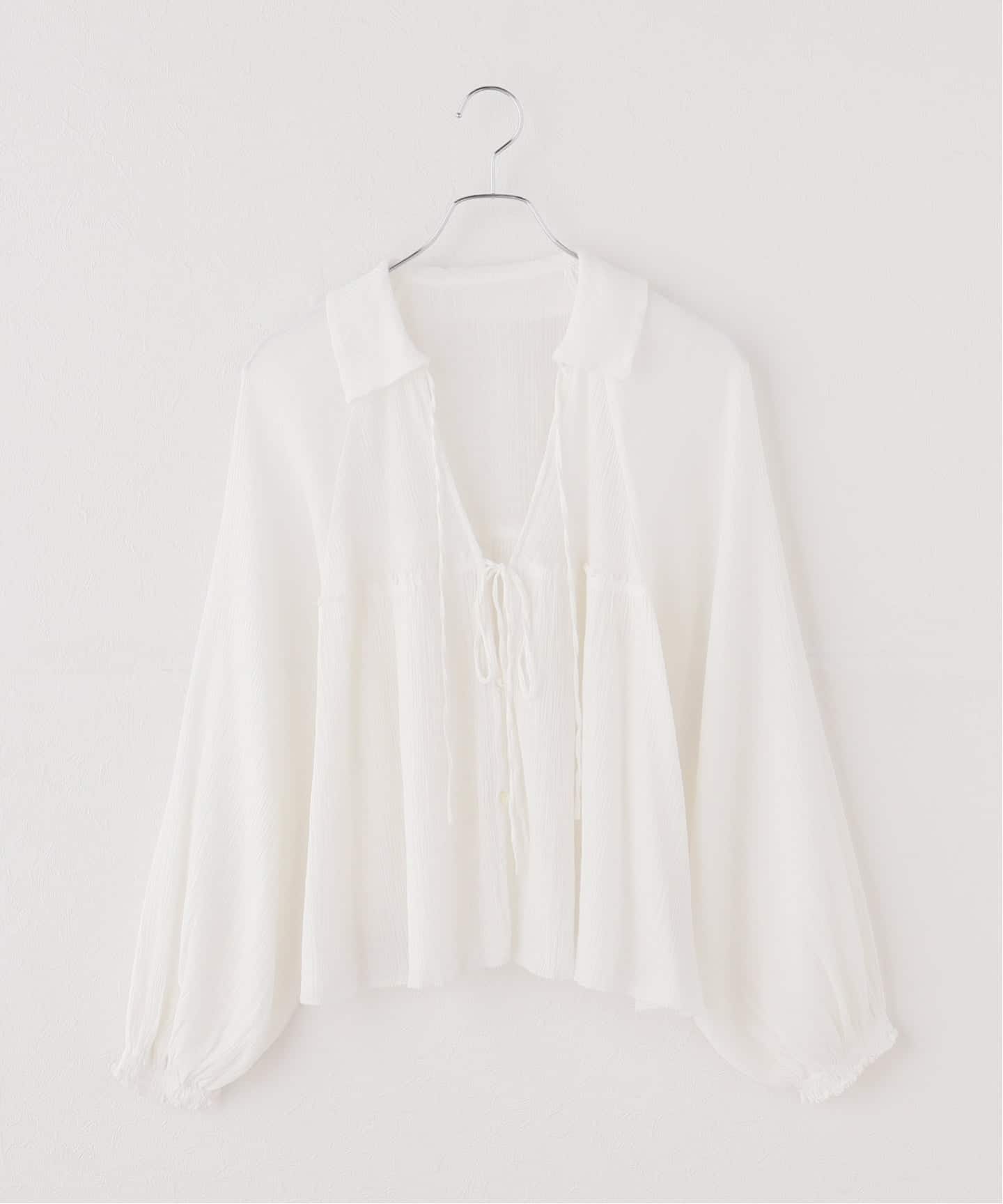 Plage Crepe BOHO ブラウス　ホワイト Crepe BOHO ブラウス（シャツ／ブラウス）｜Plage（プラージュ）の通販