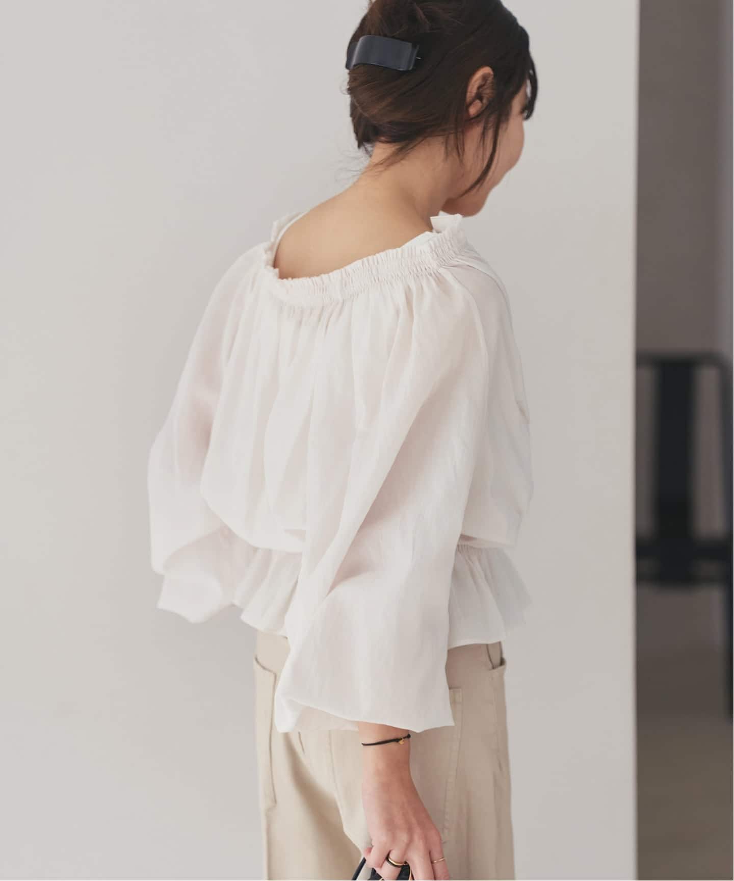 Plage gather ブラウス 予約》silky gather ブラウス（シャツ／ブラウス）｜Plage（プラージュ