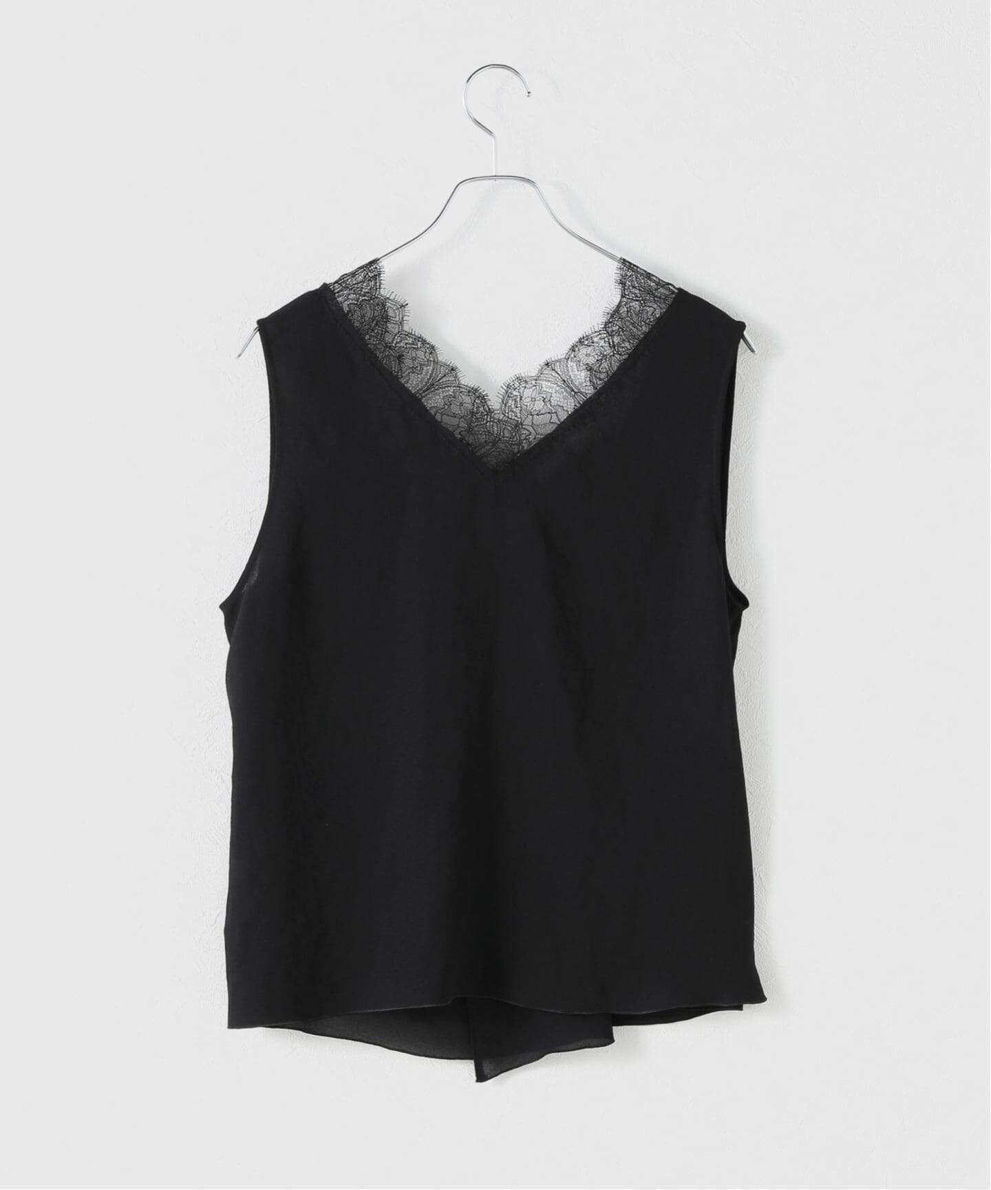 plage solstiss frenchlace gillet ブラック 追加》solstiss frenchlace ジレ 2（その他トップス）｜Plage