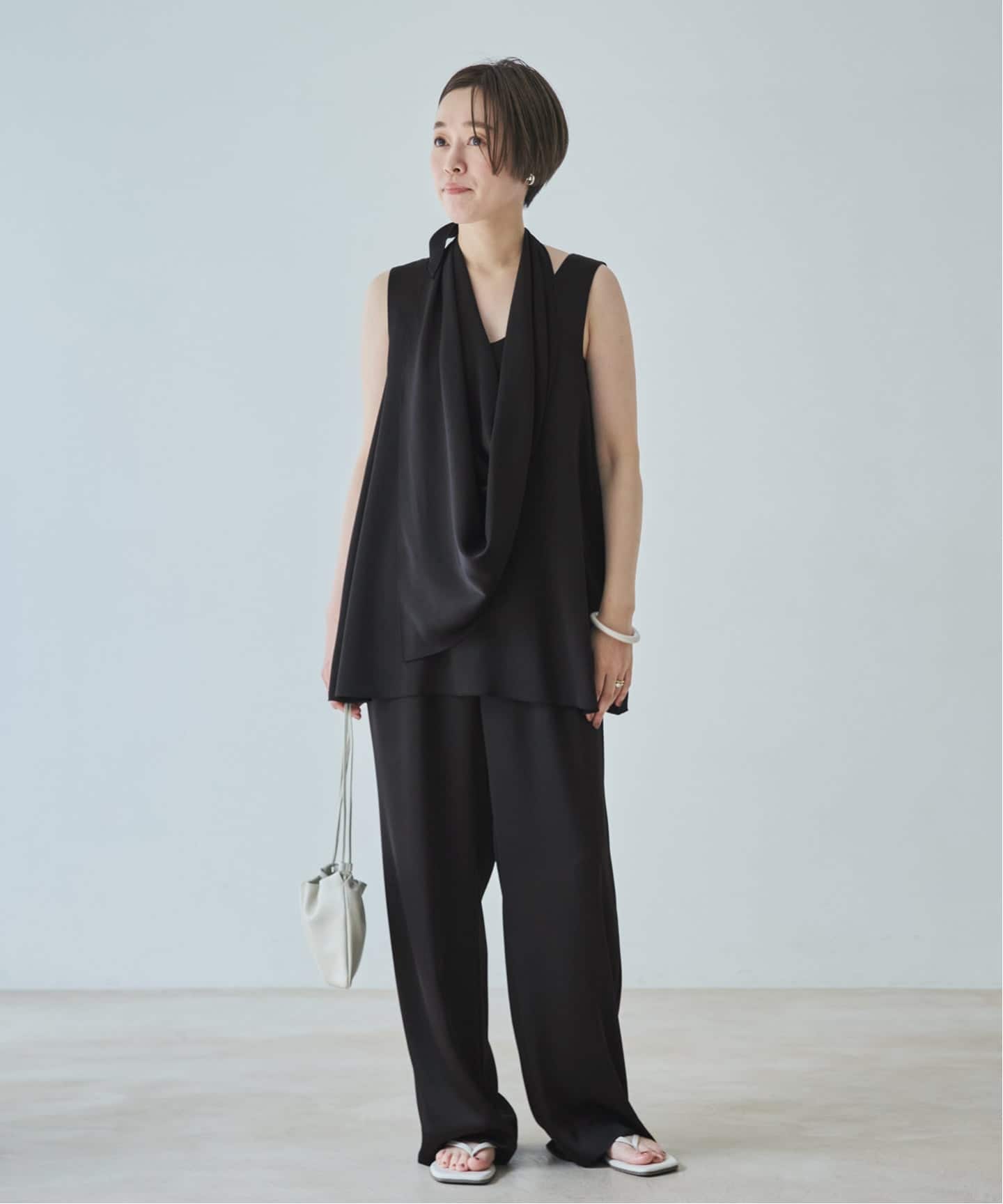 予約》dull satin scarf set タンク（タンクトップ）｜Plage