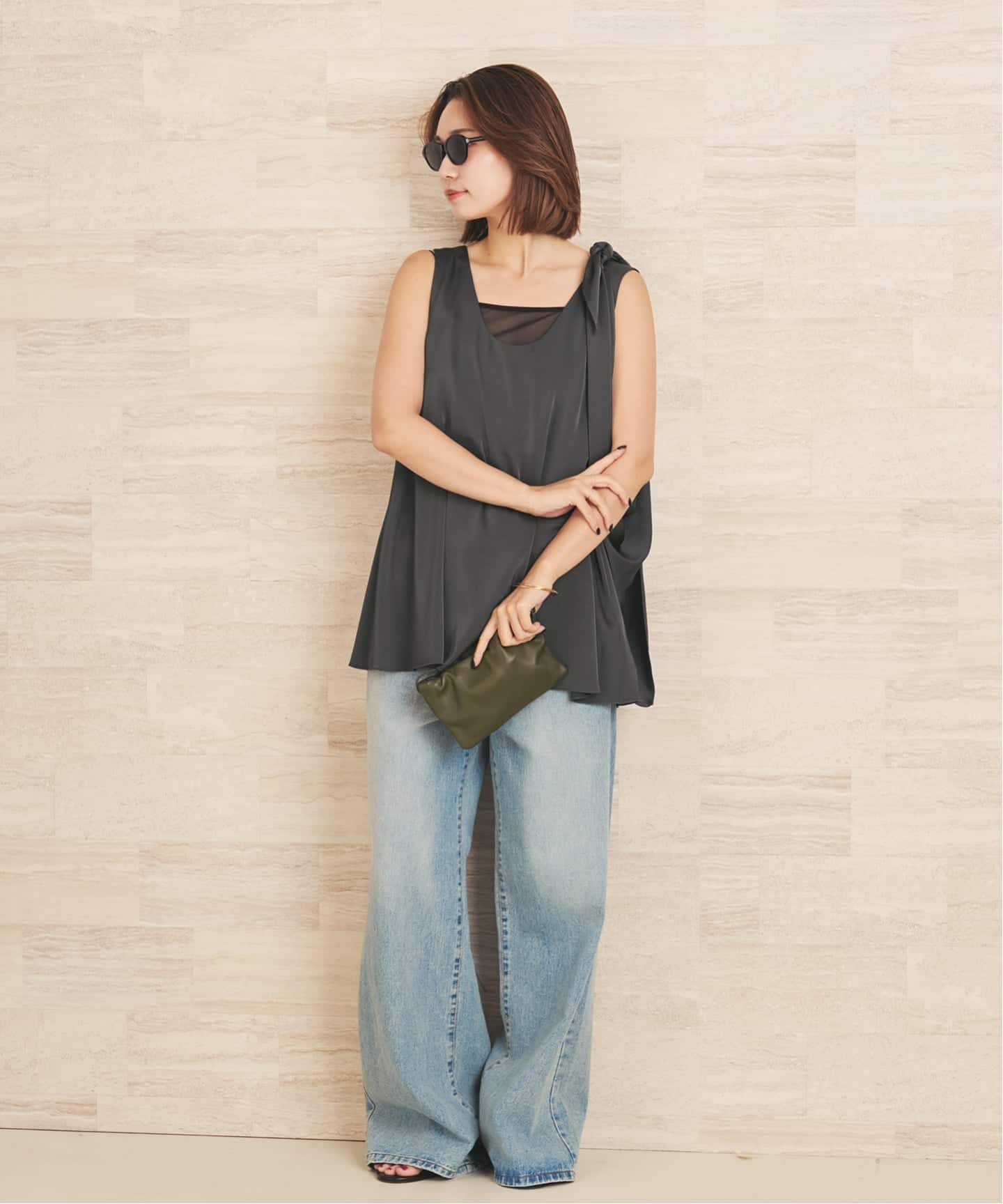 dull satin scarf set タンク（タンクトップ）｜Plage（プラージュ）の