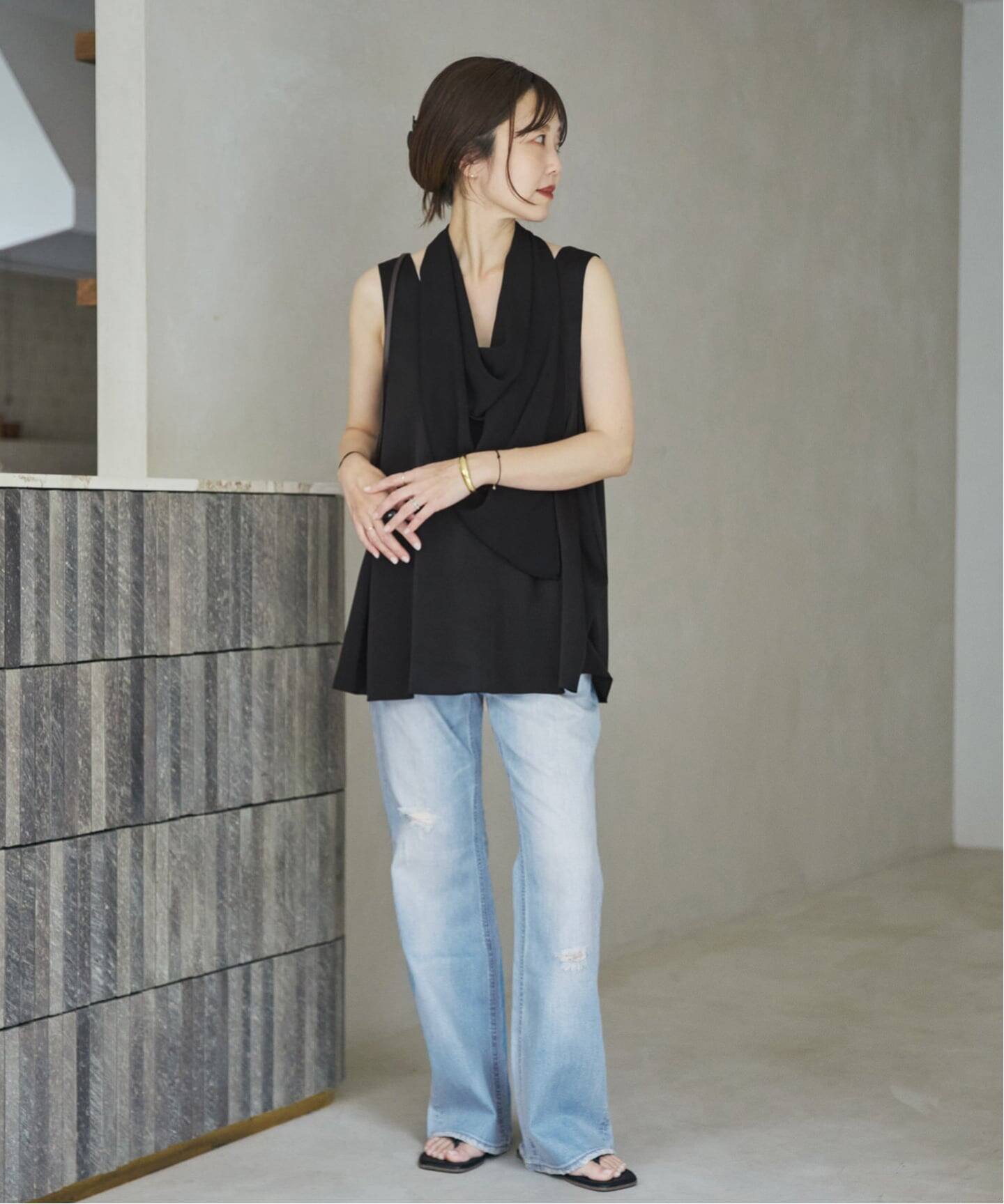dull satin scarf set タンク（タンクトップ）｜Plage（プラージュ）の