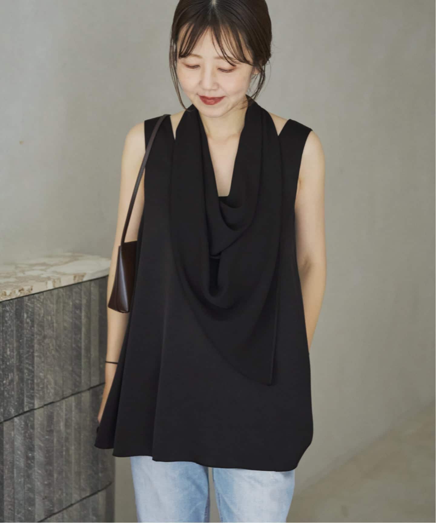 予約》dull satin scarf set タンク（タンクトップ）｜Plage