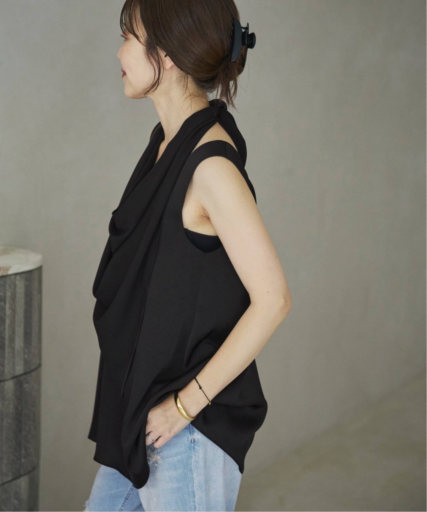 予約》dull satin scarf set タンク（タンクトップ）｜Plage