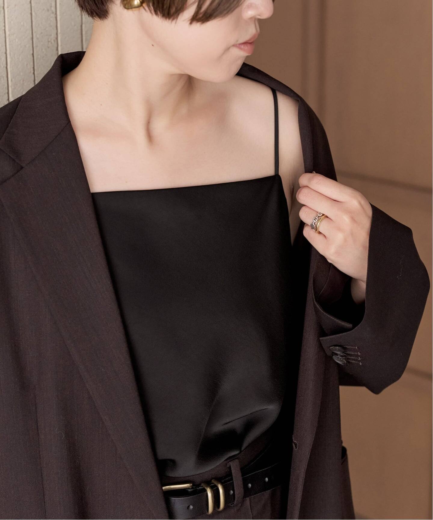 追加予約》dull satin キャミソール 2（キャミソール）｜Plage