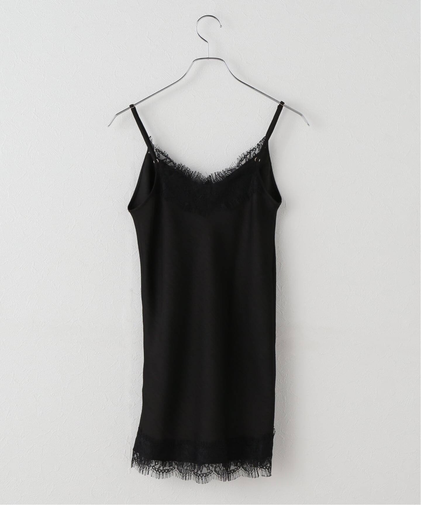 plage Lace Satin キャミソール 2 ブラック 追加》Lace Satin キャミソール 2（キャミソール）｜Plage（プラージュ