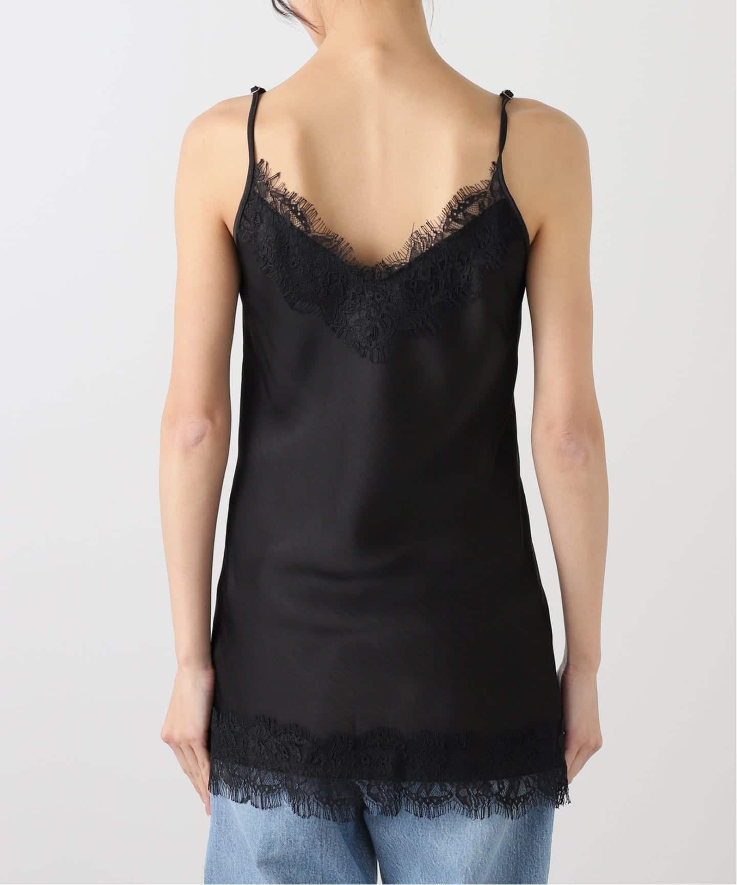 plage Lace Satin キャミソール 2 ブラック 追加》Lace Satin キャミソール 2（キャミソール）｜Plage（プラージュ