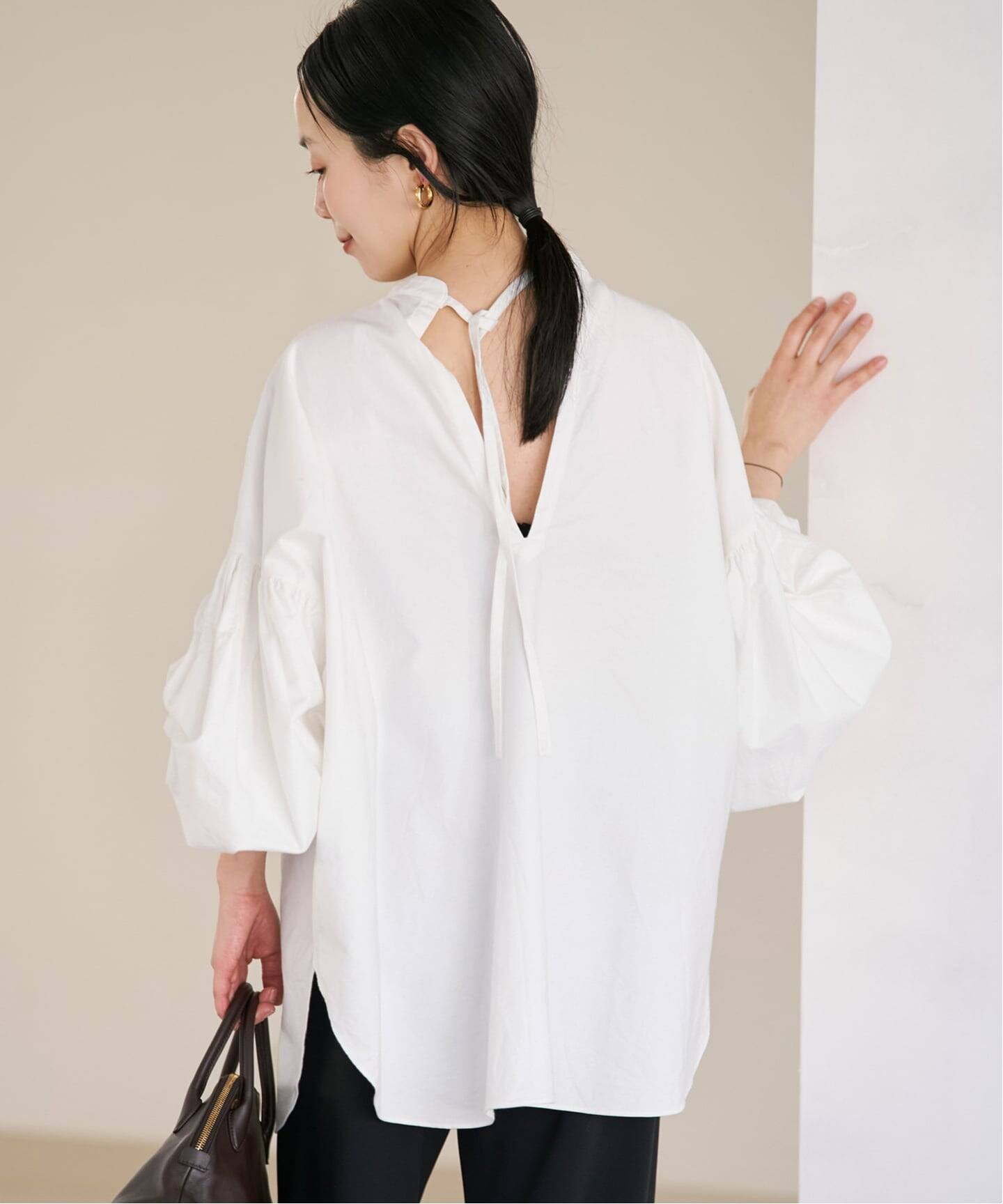 一部店舗・WEB限定追加》オックスボリュームブラウス（シャツ 