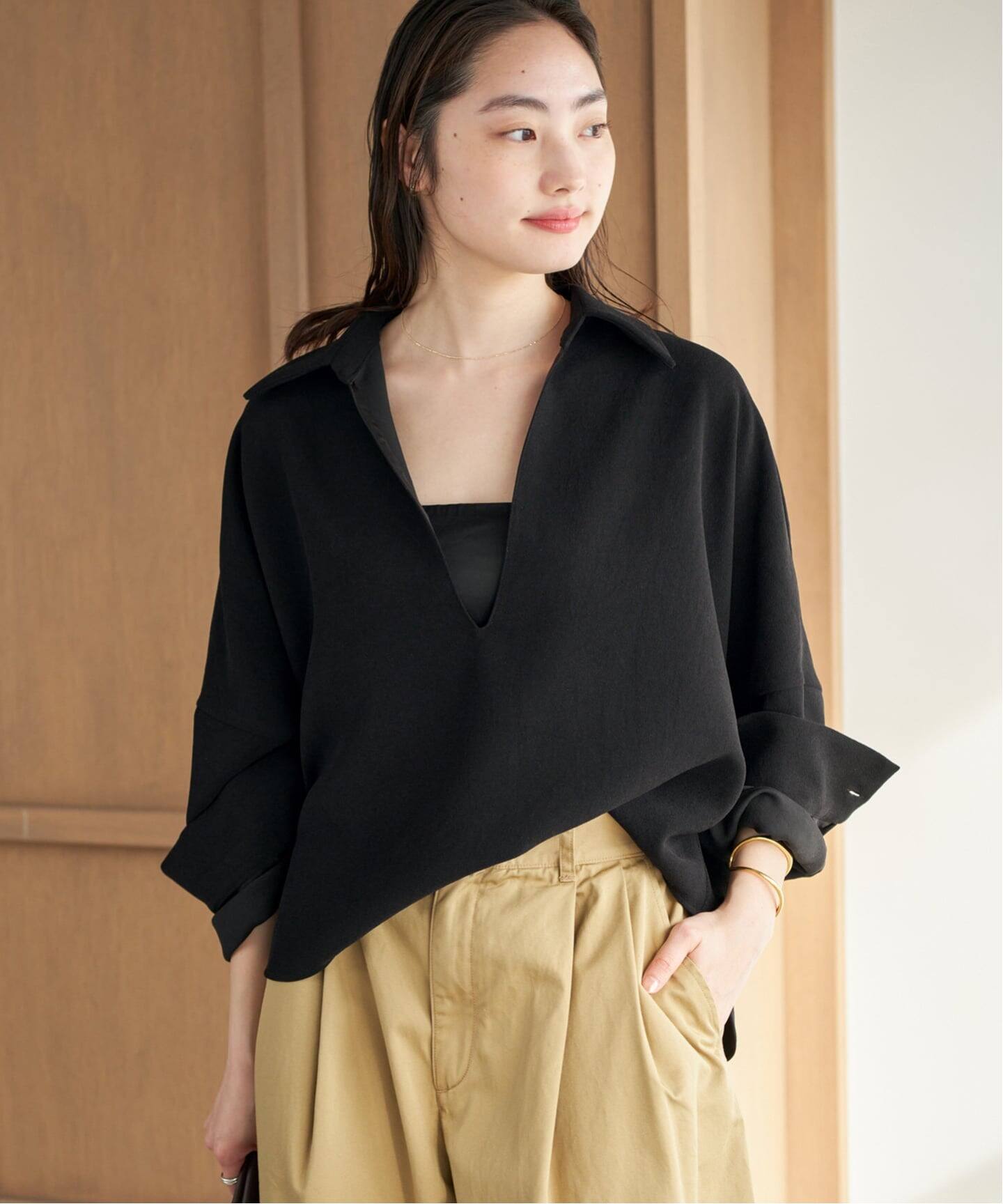 追加予約》GEORGETTE SKIPPER ブラウス（シャツ／ブラウス）｜Plage