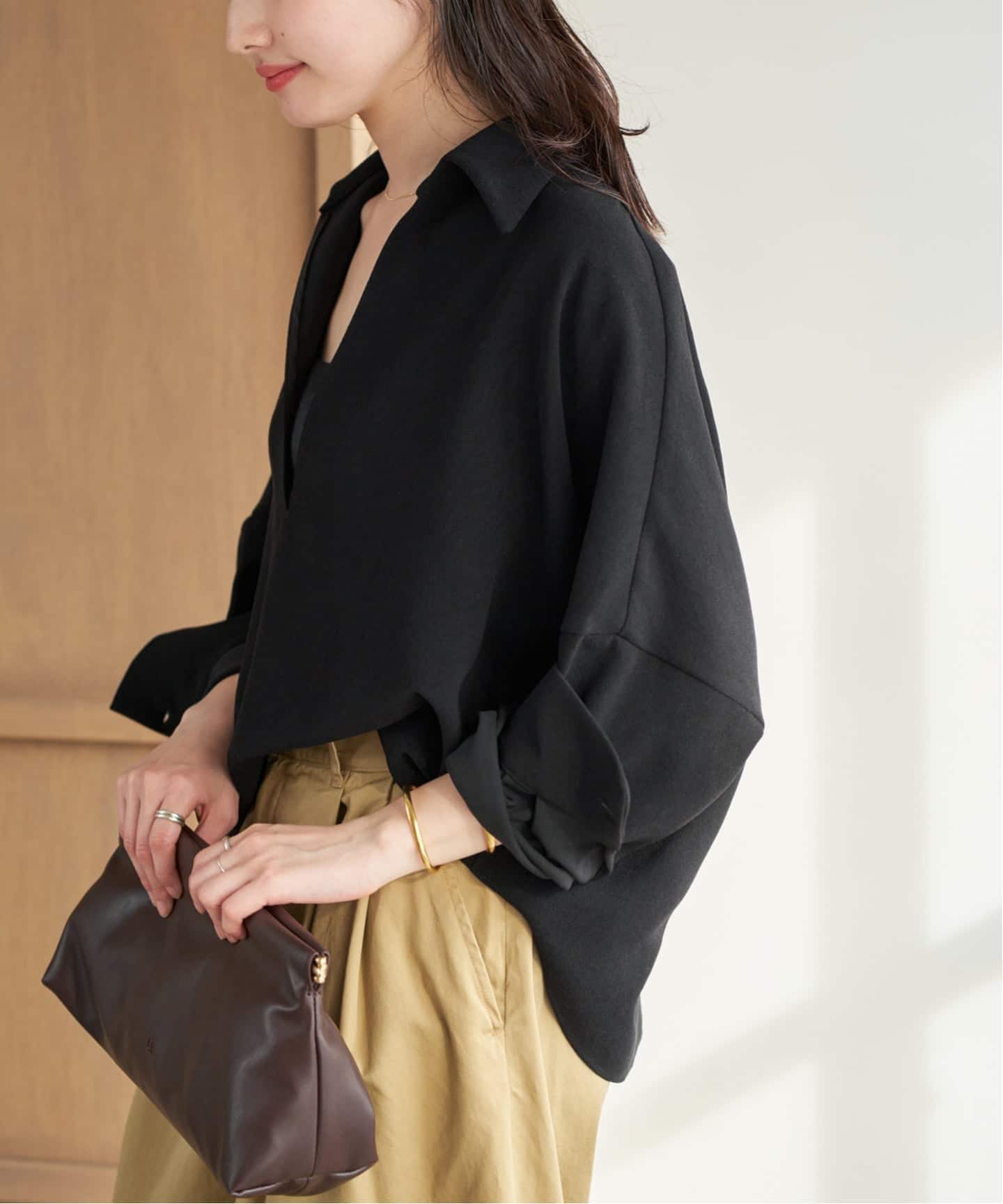 追加予約》GEORGETTE SKIPPER ブラウス（シャツ／ブラウス）｜Plage