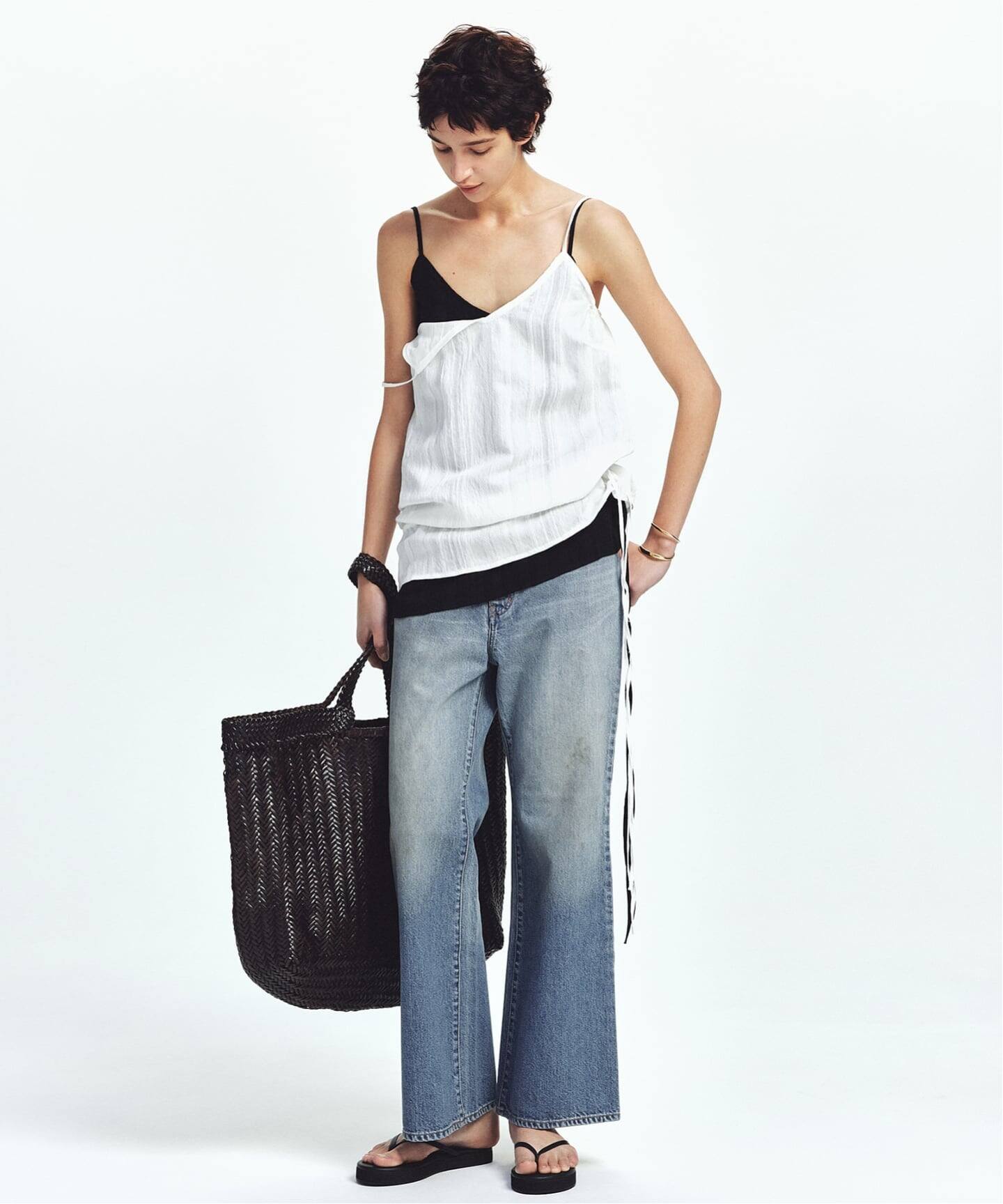 le / ル JACQUARD DRAWSTRING ブラウス（キャミソール）｜Plage 