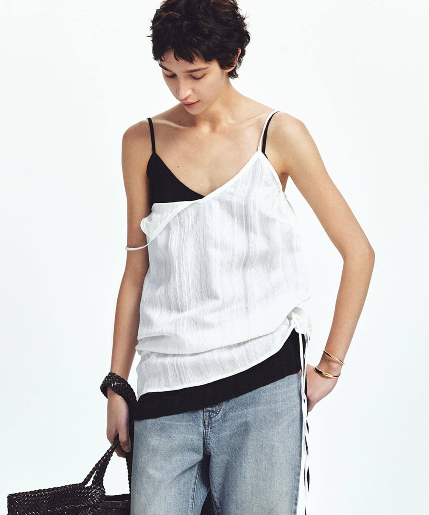 le / ル JACQUARD DRAWSTRING ブラウス（キャミソール）｜Plage 