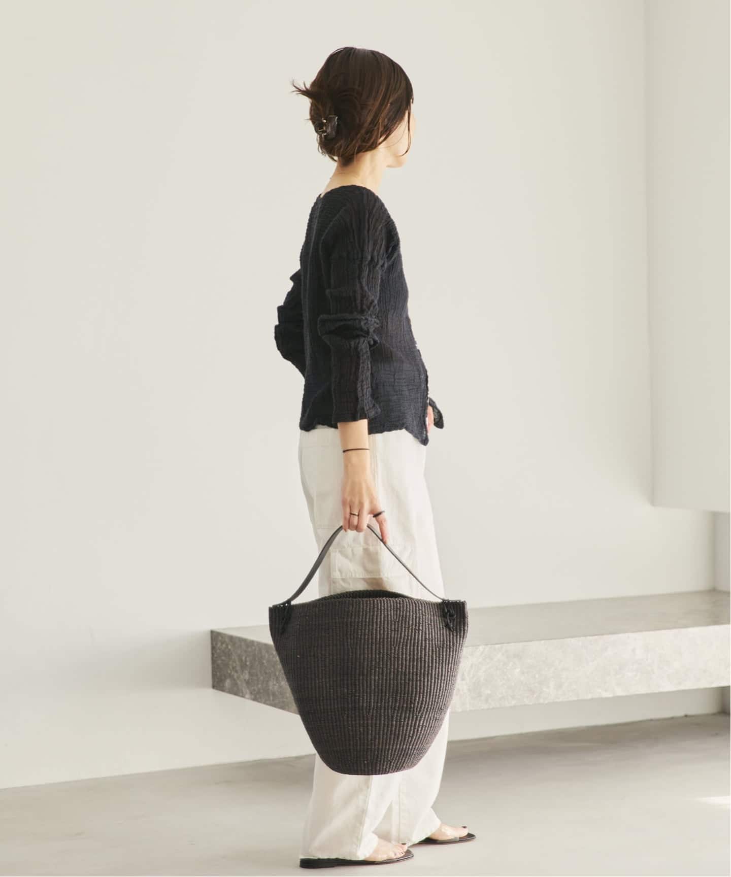 LES ATELIERS FRANCAIS DE CONFECTION 別注 OPEN BTN 2WAY ブラウス