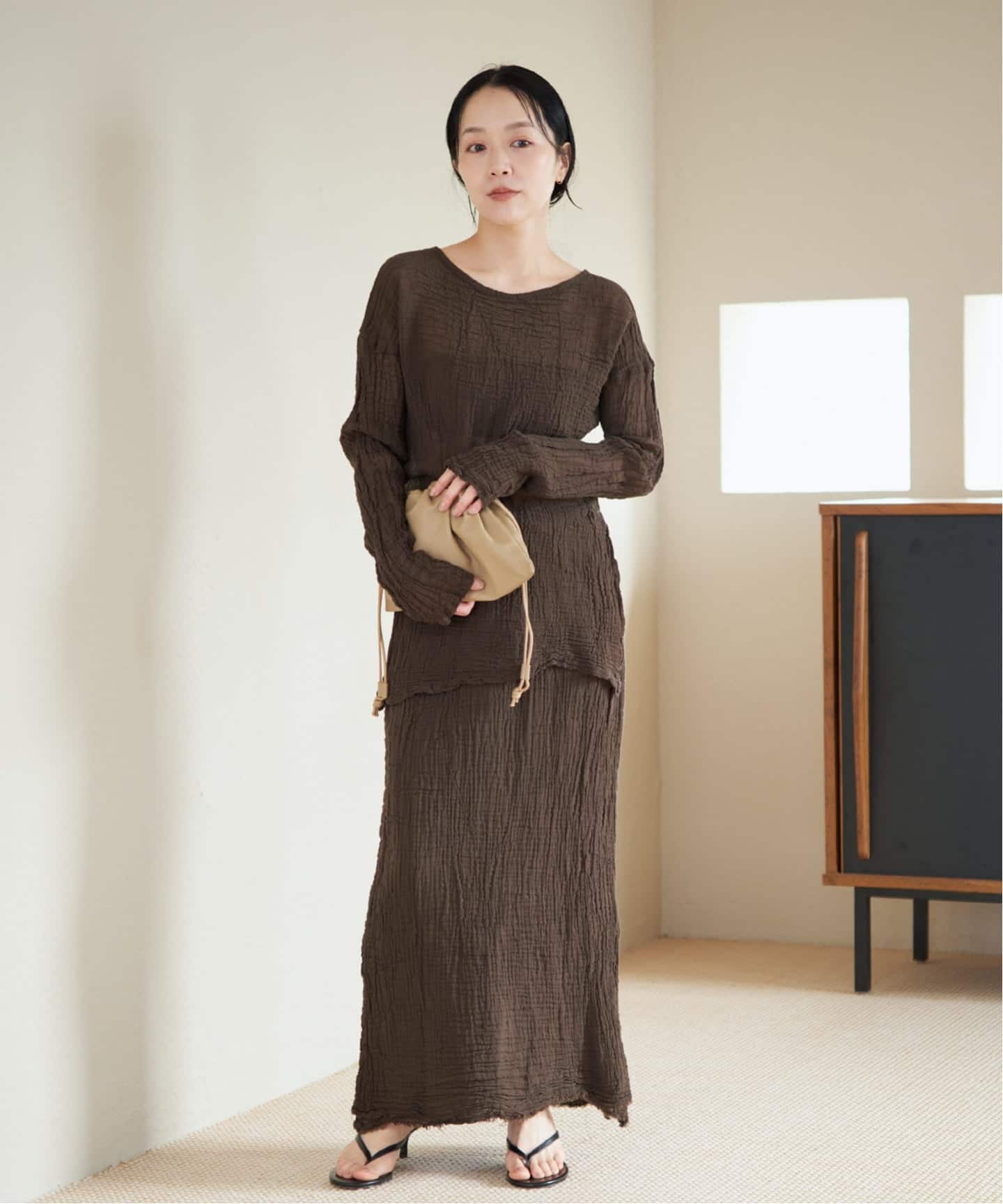 新品 LES ATELIERS FRANCAIS DE CONFECTION LES ATELIERS FRANCAIS DE CONFECTION 別注 SLIT ブラウス（シャツ