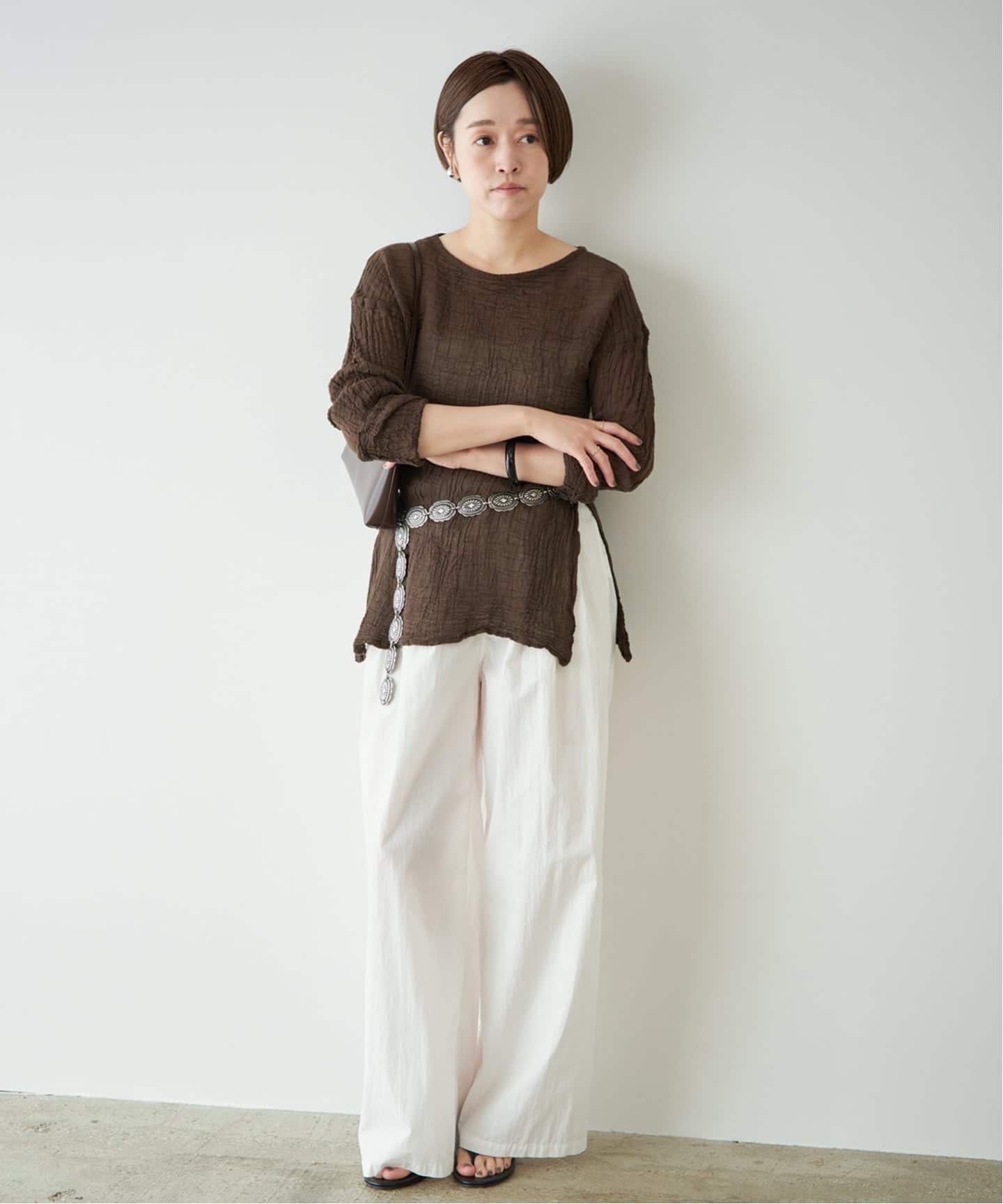 LES ATELIERS FRANCAIS DE CONFECTION 別注 SLIT ブラウス（シャツ