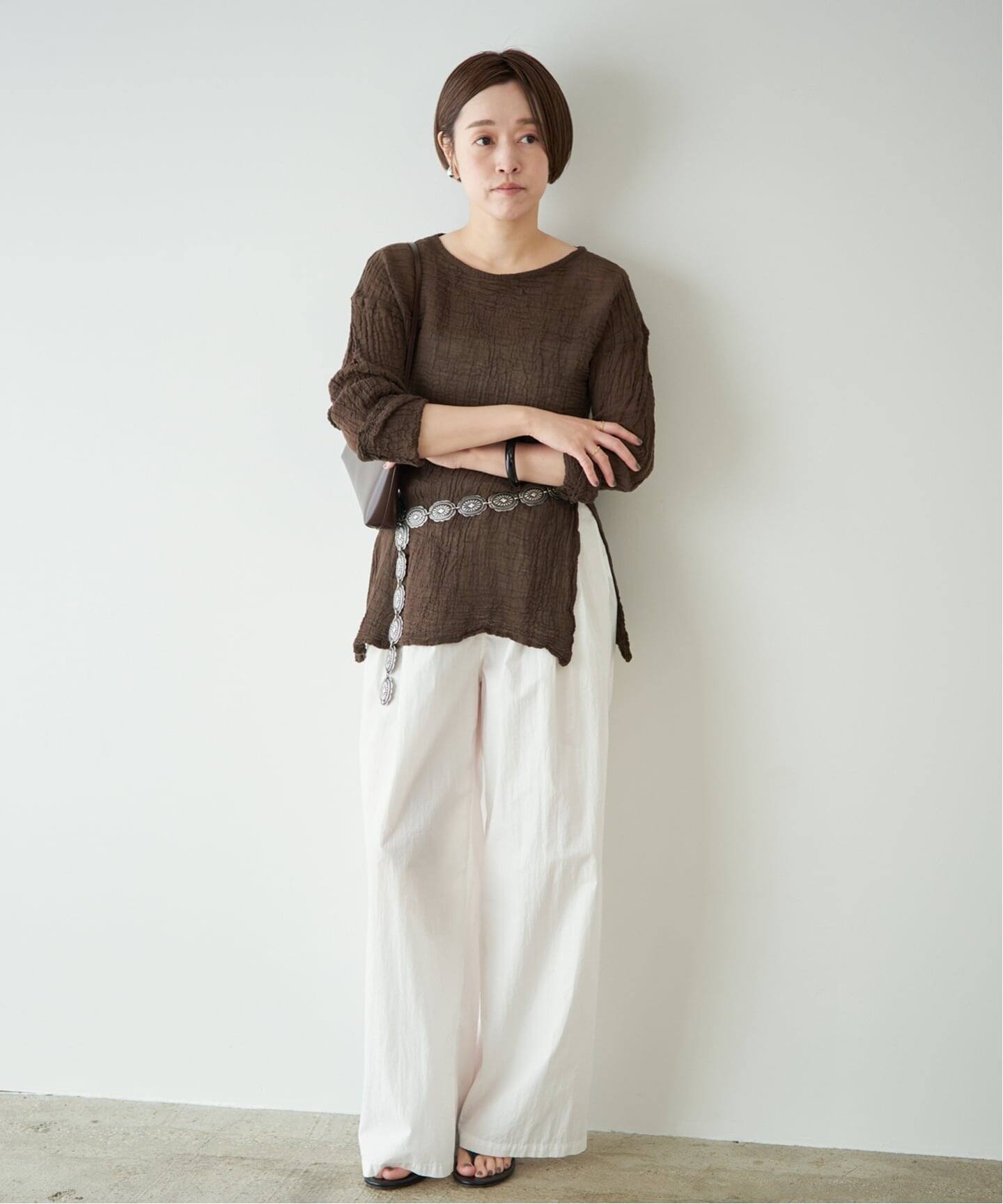 LES ATELIERS FRANCAIS DE CONFECTION 別注 SLIT ブラウス（シャツ 