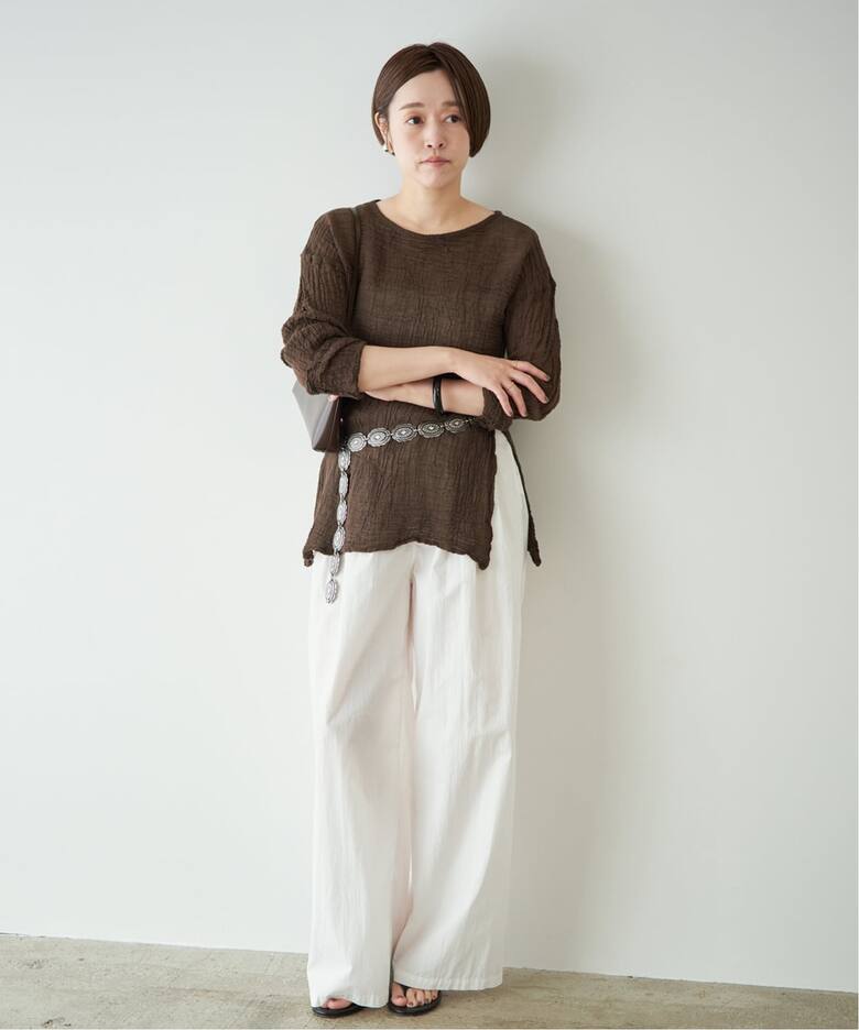LES ATELIERS FRANCAIS DE CONFECTION 別注 SLIT ブラウス（シャツ 