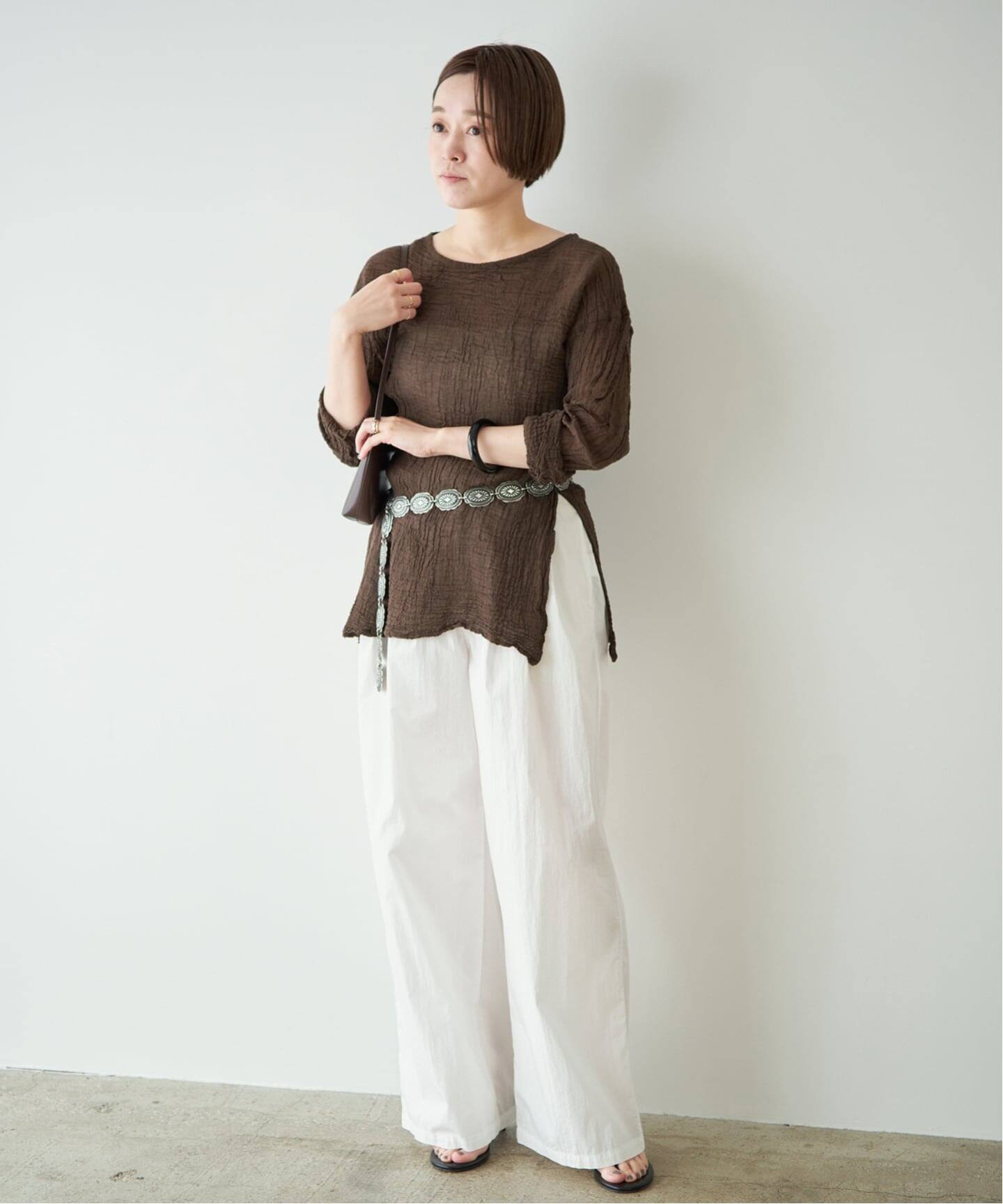 LES ATELIERS FRANCAIS DE CONFECTION 別注 SLIT ブラウス（シャツ