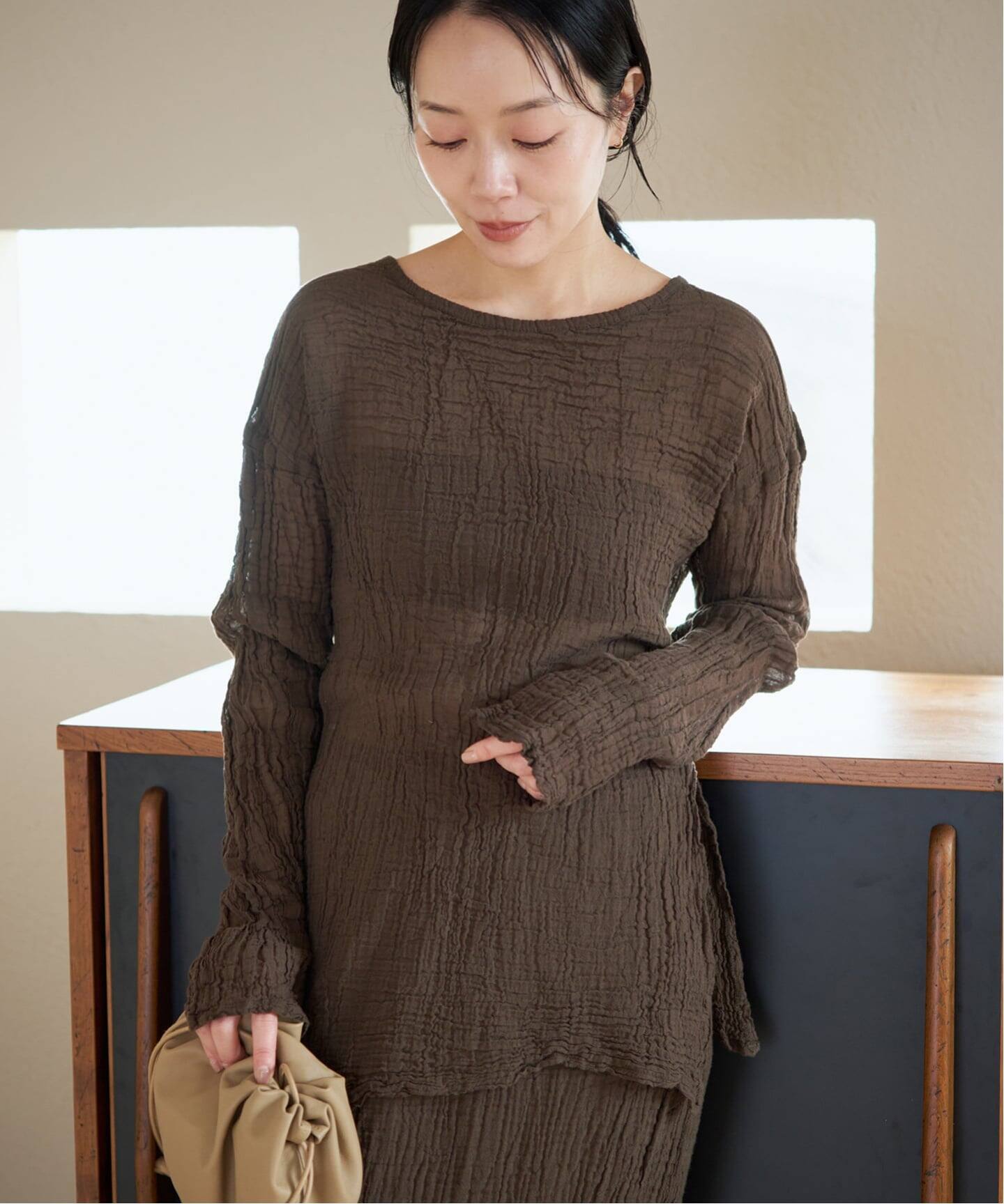 LES ATELIERS FRANCAIS DE CONFECTION 別注 SLIT ブラウス（シャツ 