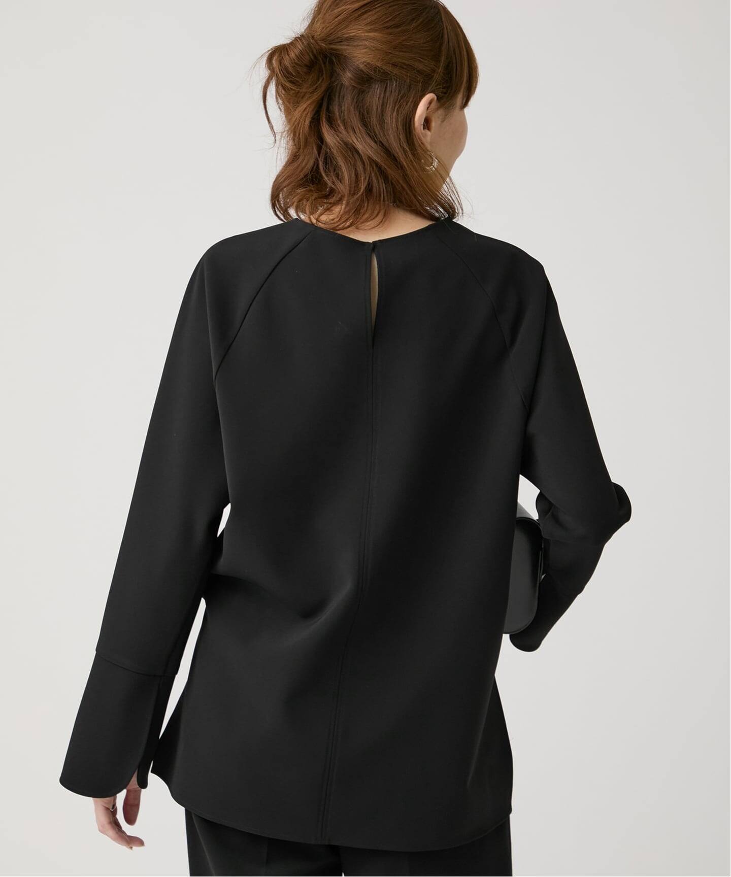 追加》ダブルクロスストレッチ T-ブラウス（シャツ／ブラウス