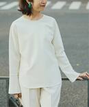 《追加予約》ダブルクロスストレッチ T-ブラウス