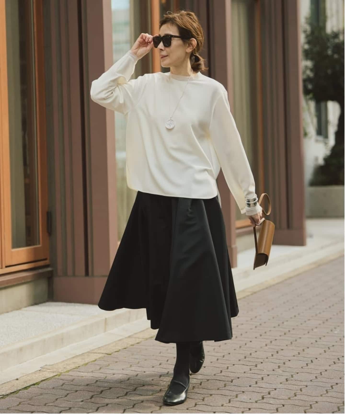 WEB限定/追加予約》Minimal Double Cross ブラウス（シャツ／ブラウス