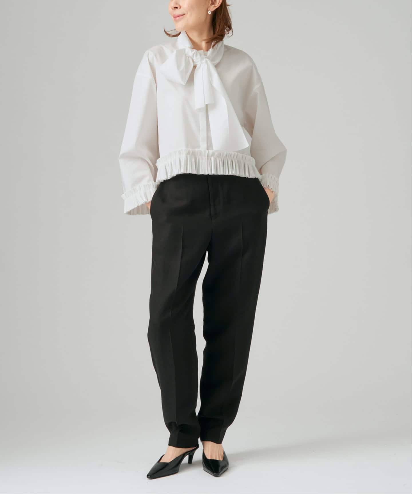 予約》プリーツボウタイブラウス（シャツ／ブラウス）｜VERMEIL par