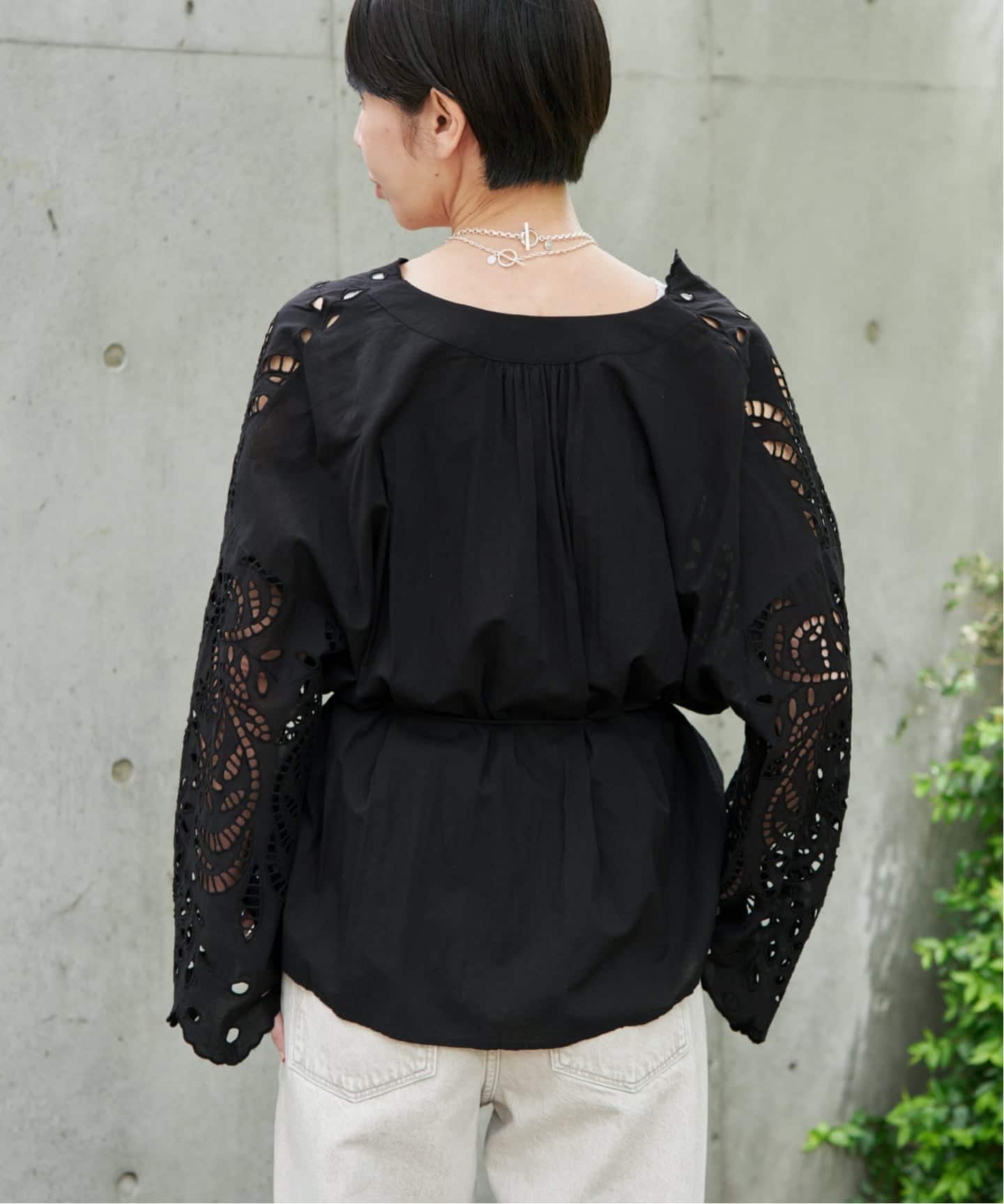 VERMEIL par iena シルクオーガンジードット刺繍ブラウス 予約》シフリー刺繍ブラウス（シャツ／ブラウス）｜VERMEIL par iena