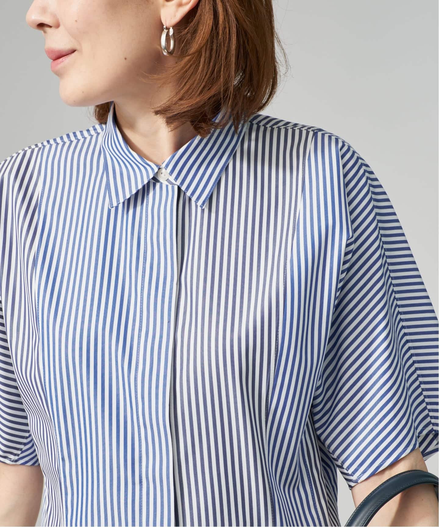 Stripe ハーフスリーブシャツ（シャツ／ブラウス）｜VERMEIL par iena