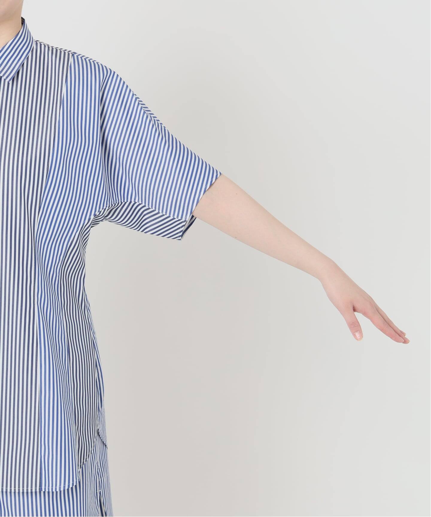 Stripe ハーフスリーブシャツ（シャツ／ブラウス）｜VERMEIL par iena