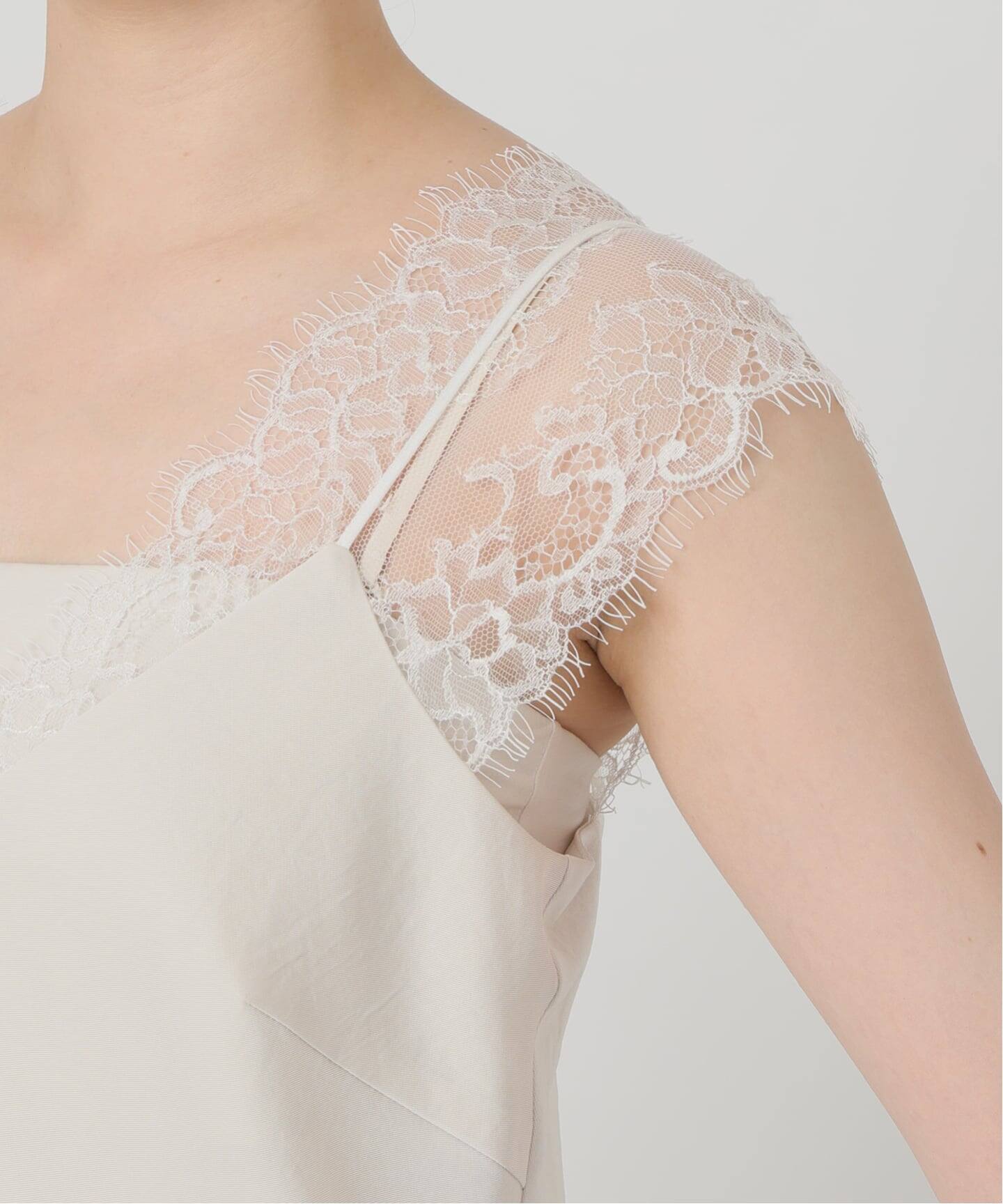 予約》Room no.8 BLACK ルームエイト ブラックサテンレースブラウス