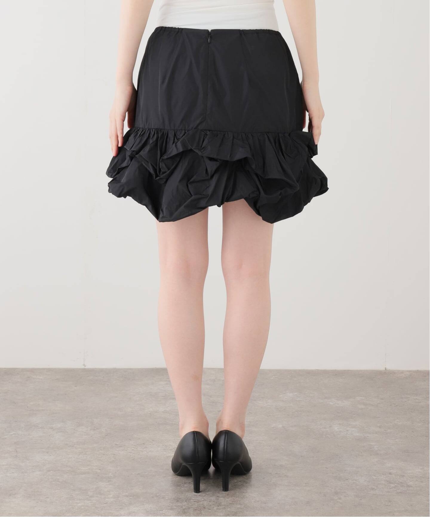 MARGE TAFFETA BALLOON HEM COVER SKIRT 1012-0105-038：スカート